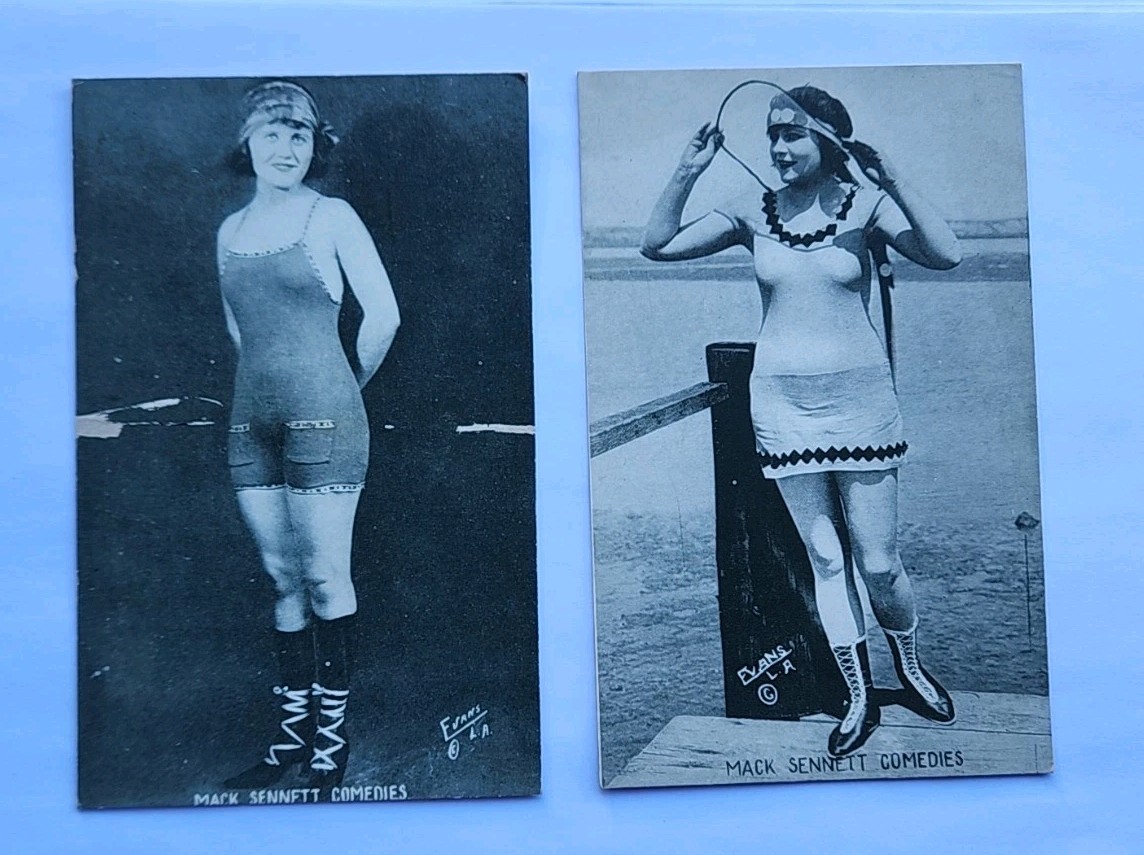Mack Sennett Bathing Beauties Arcade Cards Lot Of 2 All Offers Considered