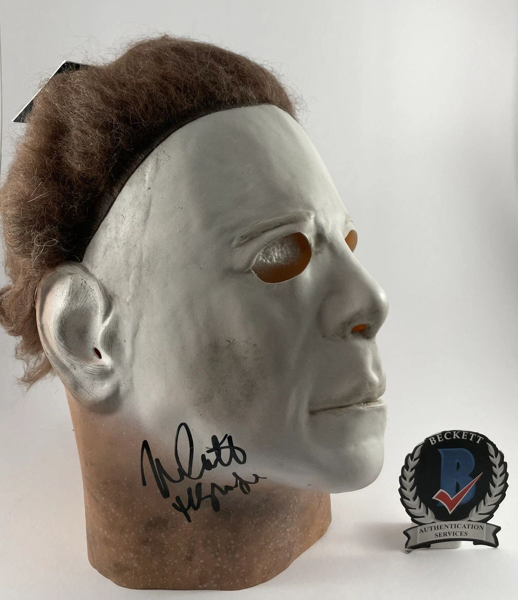 Nick Castle Signed TOTS Halloween II Michael Myers Mask Autograph BAS COA