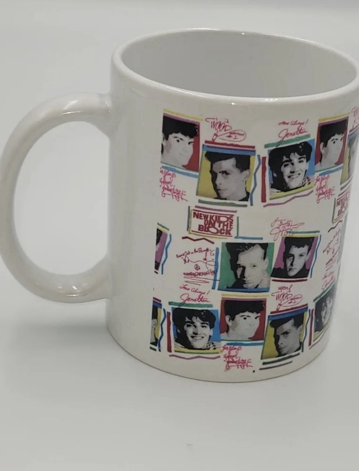 Vintage 1990’s New Kids on the Block NKOTB Photo Collage Ceramic Coffee Mug