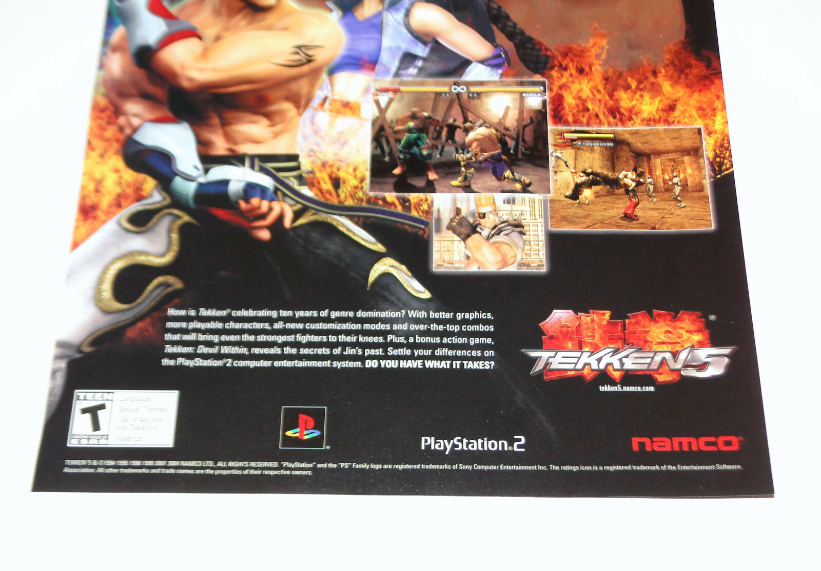 Tekken 5 PS2 Playstation 2 Print Ad 2005