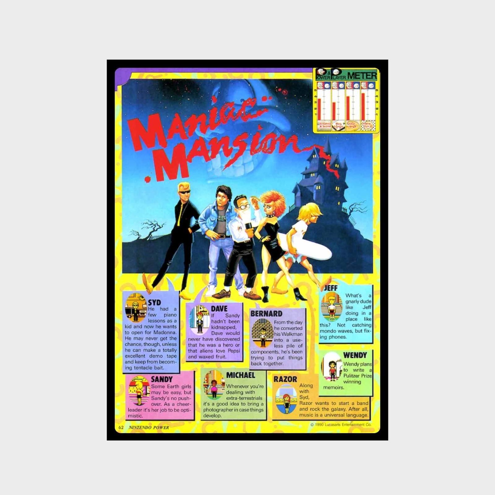 Poster Maniac Mansion Nintendo NES Premium Glossy Unframed Poster Print G7653