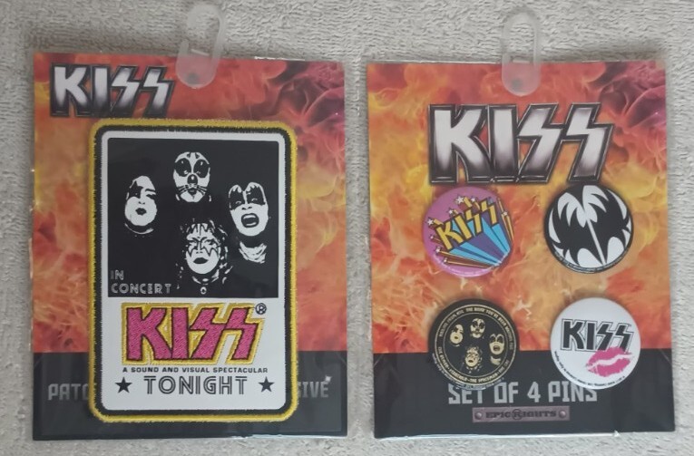 KISS In Concert Tonight Patch & Pinback Bundle 2017