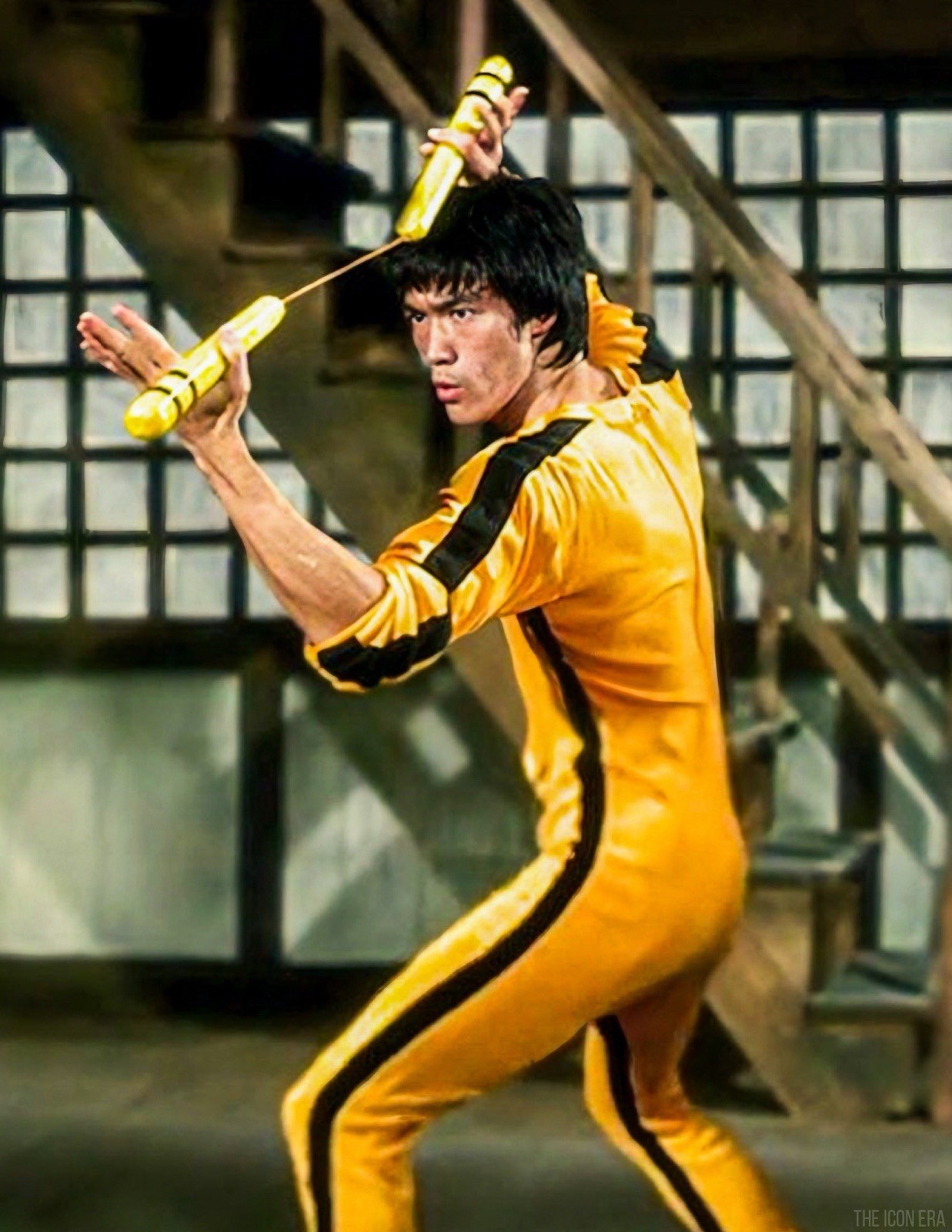 Bruce Lee Yellow Jumpsuit Poster 8.5×11 |Martial Arts Print | Nunchucks Wall Art