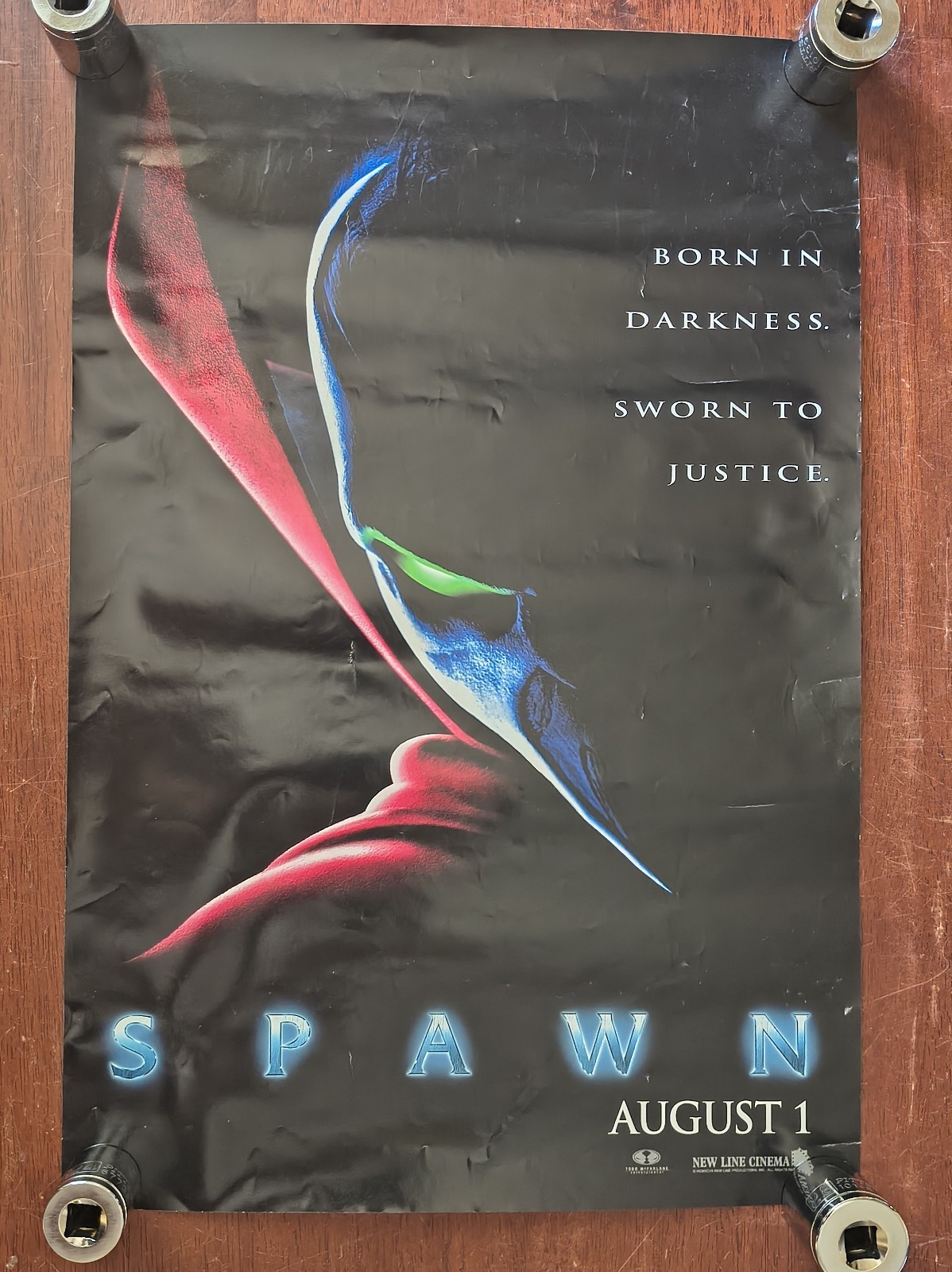 Spawn 1997 Movie Poster 20×13.5 Video Store Promo Born In Darkness Teaser New…
