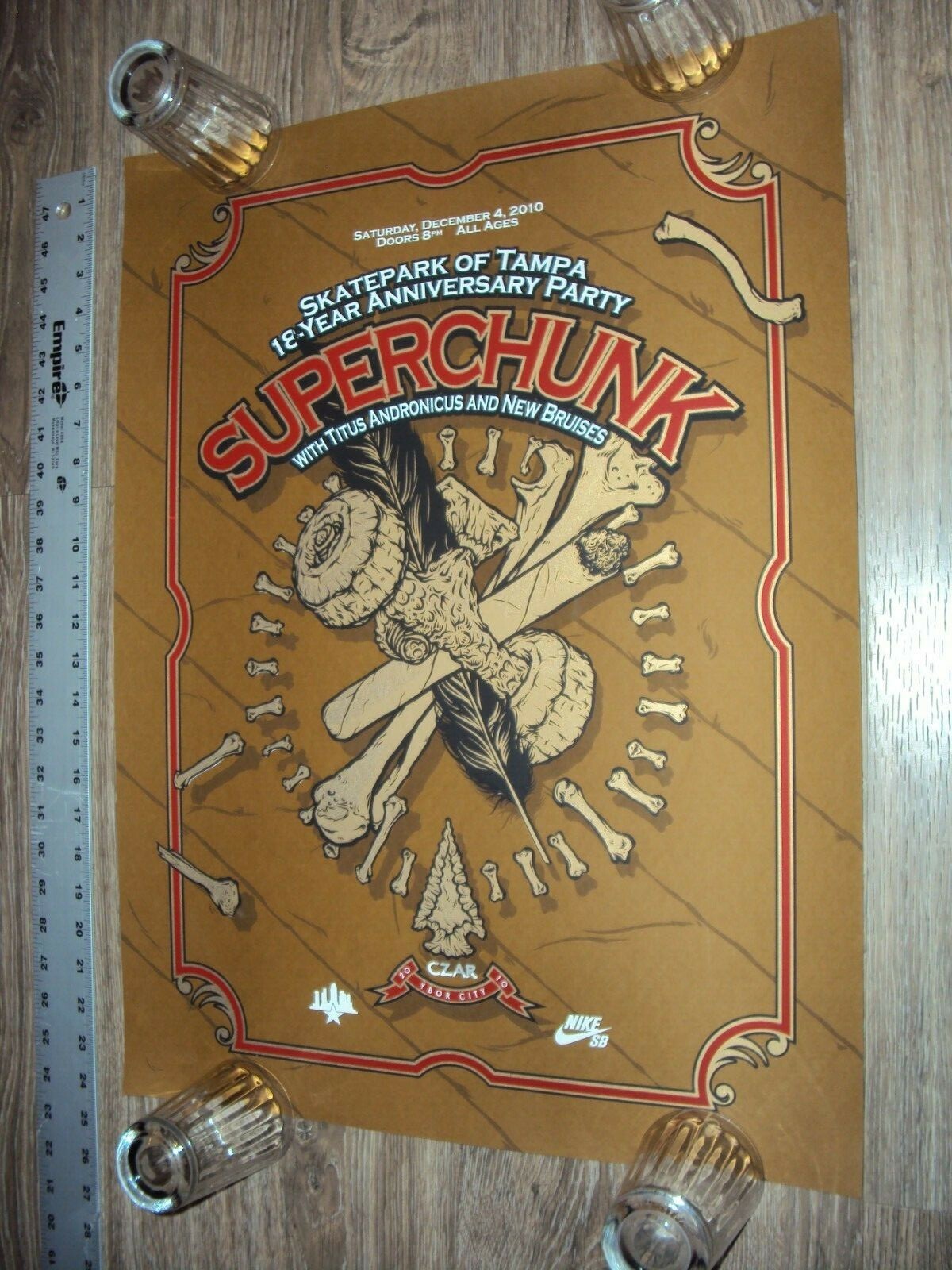 Superchunk 24 x 18 Inch Poster Titus Andronicus New Bruises Band Tampa Skatepark
