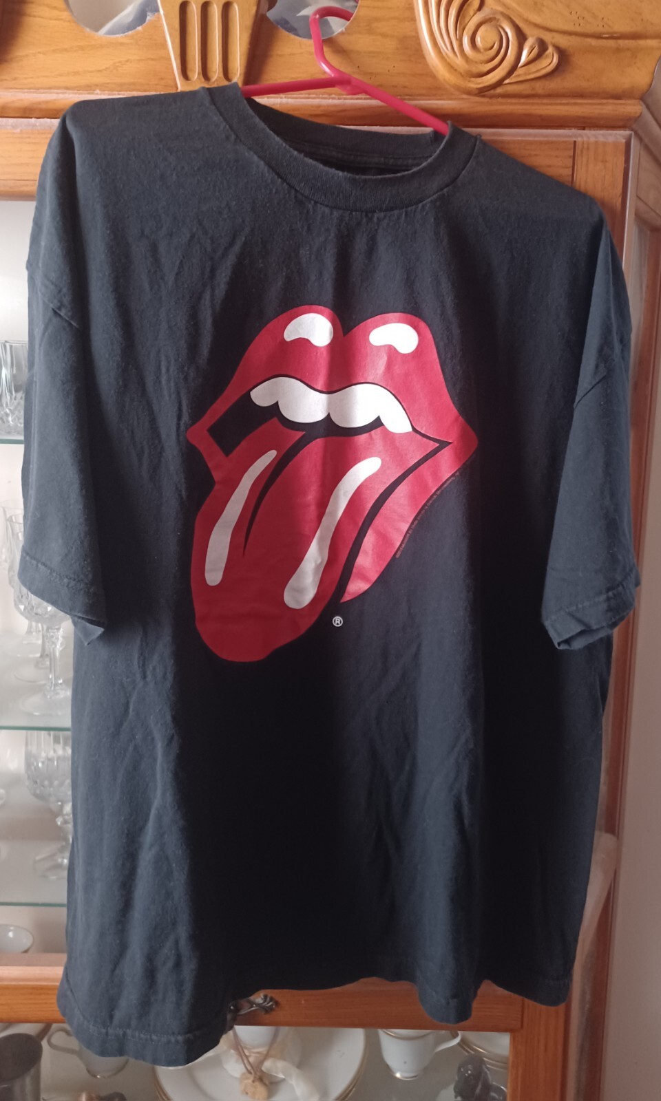 Mick Jagger Rolling Stones Black T-shirt With Tongue Design! New! Never Worn XXL