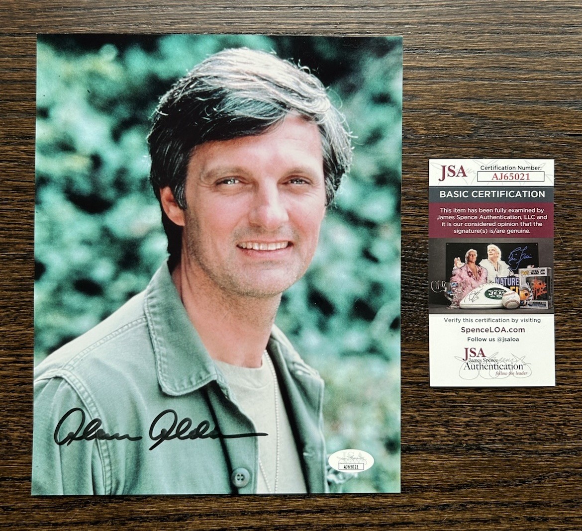 RARE SIGNED ALAN ALDA MASH AUTOGRAPHED 8×10 JSA COA RARE!!!!