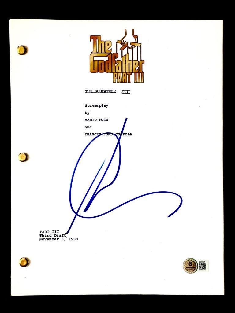 Andy Garcia signed The Godfather III script autograph ~ Beckett BAS