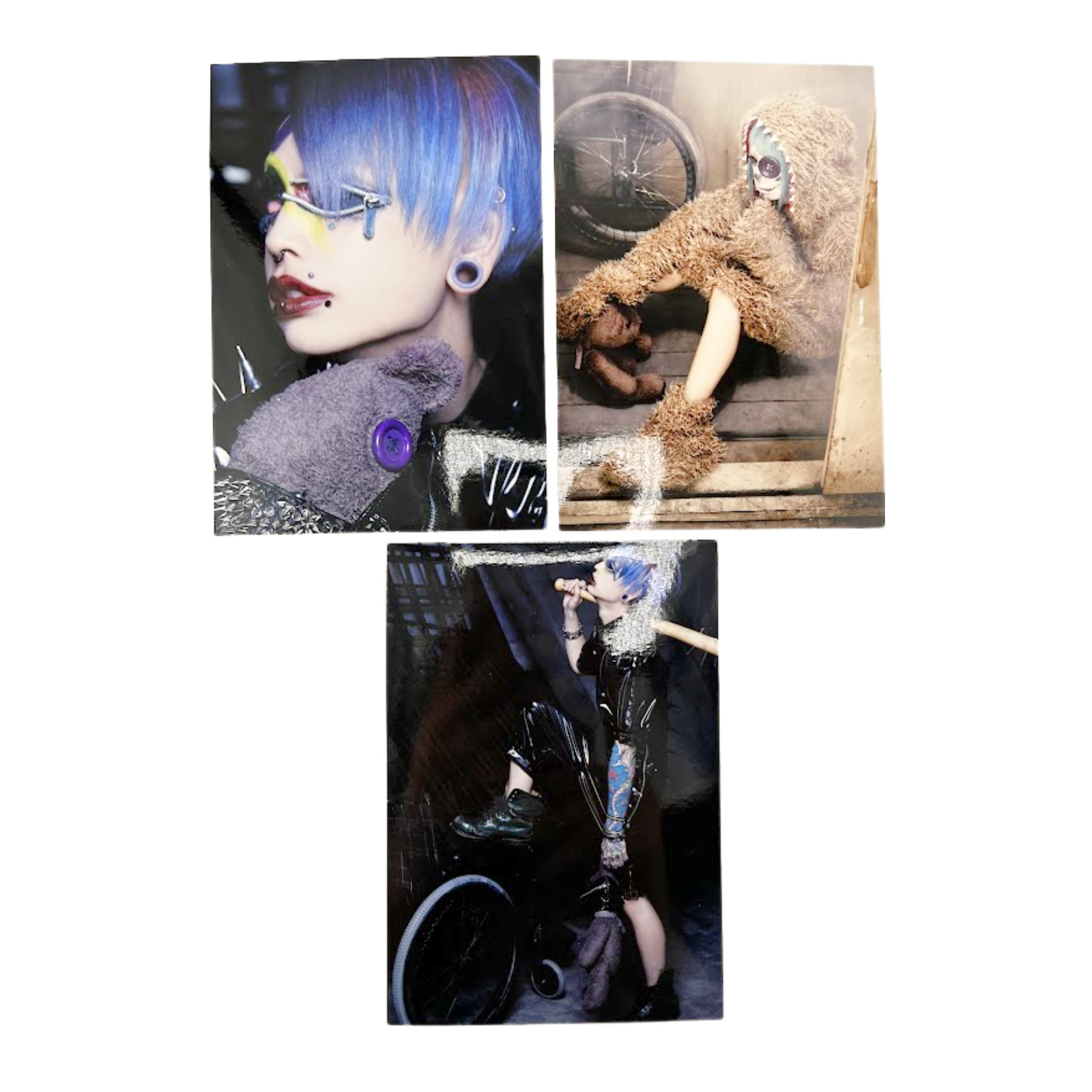MEJIBRAY Meto Photo 3pcs Set Polaroid Official Merchandise Rare Visual Kei Rock