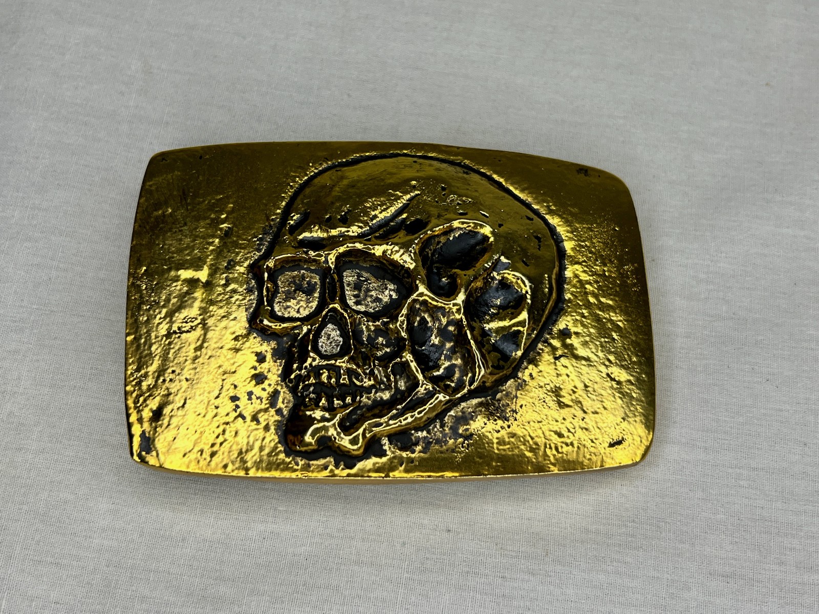 Tomb Raider, Skull Belt Buckle, Real Prop Replica, Metal, Gold, Limited Edition