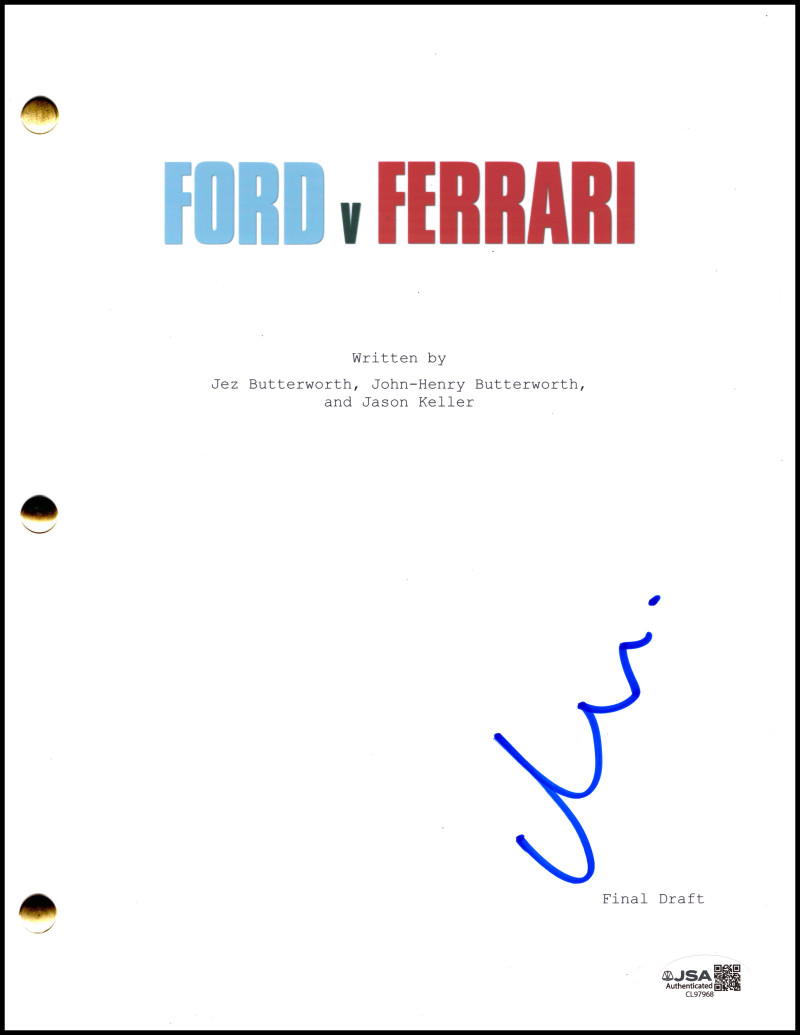 Matt Damon Signed Autograph Ford v Ferrari Movie Script – Carroll Shelby JSA COA