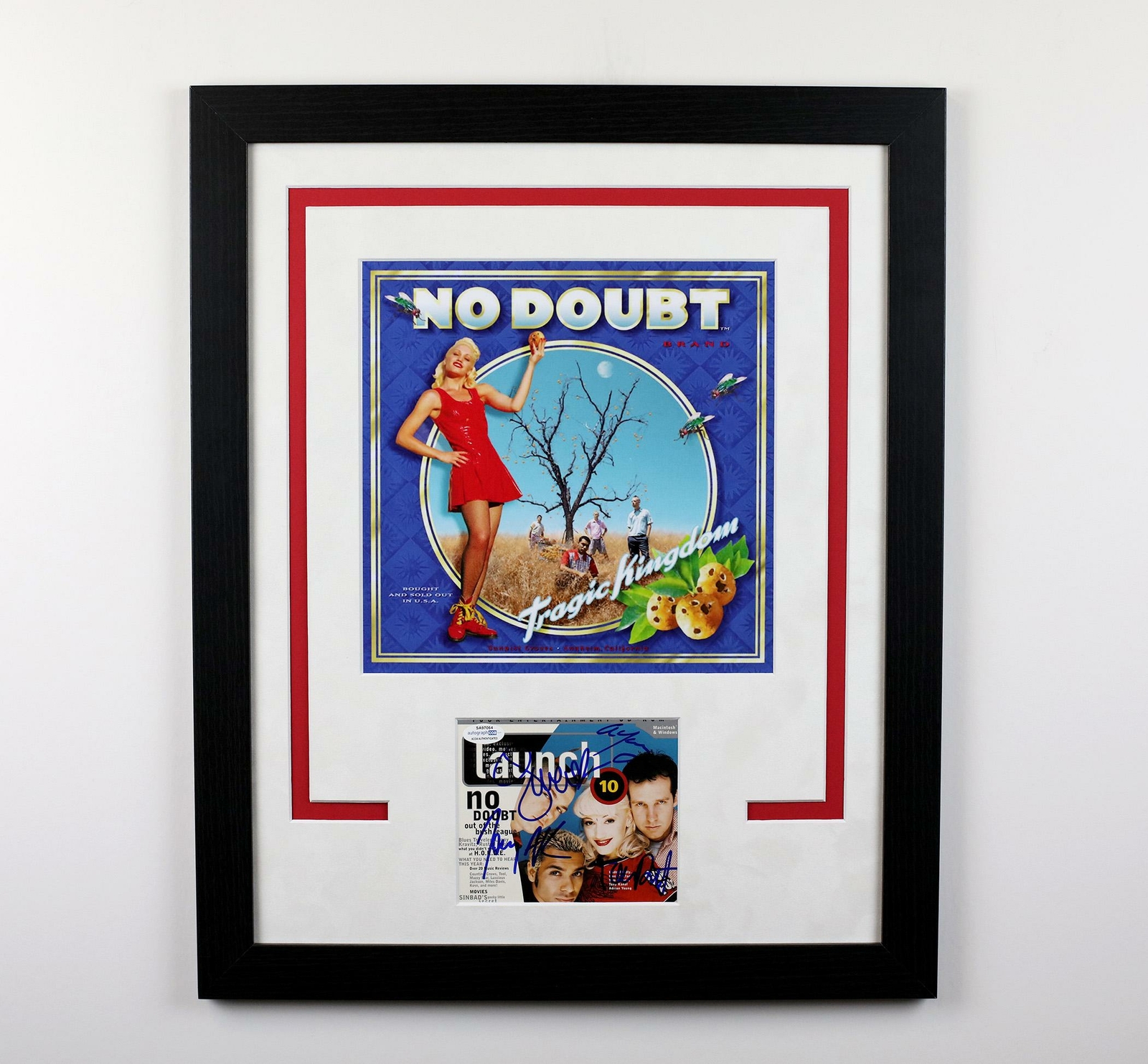No Doubt Tragic Kingdom Autographed 16×20 Framed Photo Display Gwen Stefani ACOA