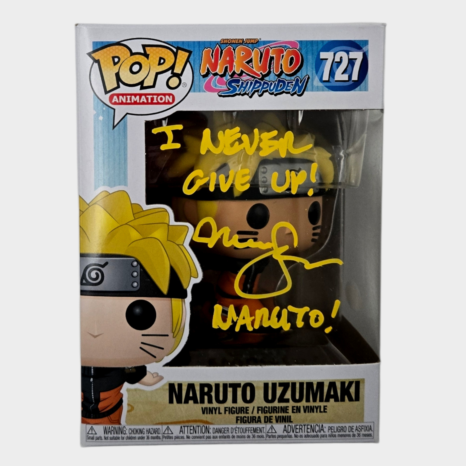 Naruto Signed Funko Pop Maile Flanigan Anime Autograph BorutoUzumaki JSA COA 7