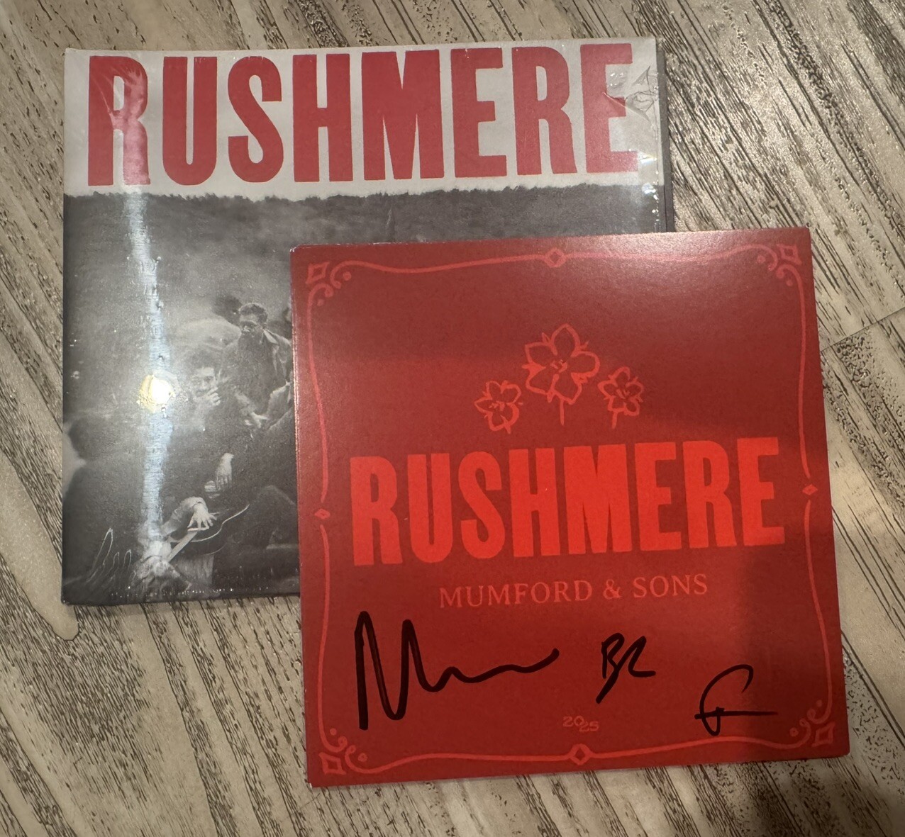 SIGNED Rushmere Insert + CD – AUTOGRAPHED by Mumford & Sons