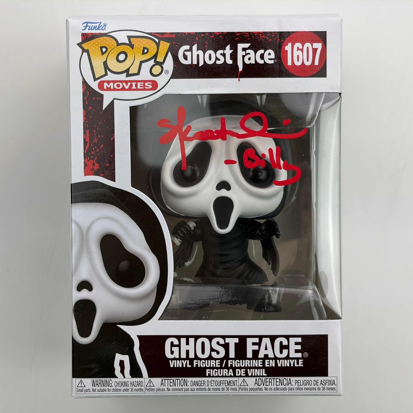 Autographed/Signed Skeet Ulrich Billy Ghostface Scream Funko Pop #1607 JSA COA