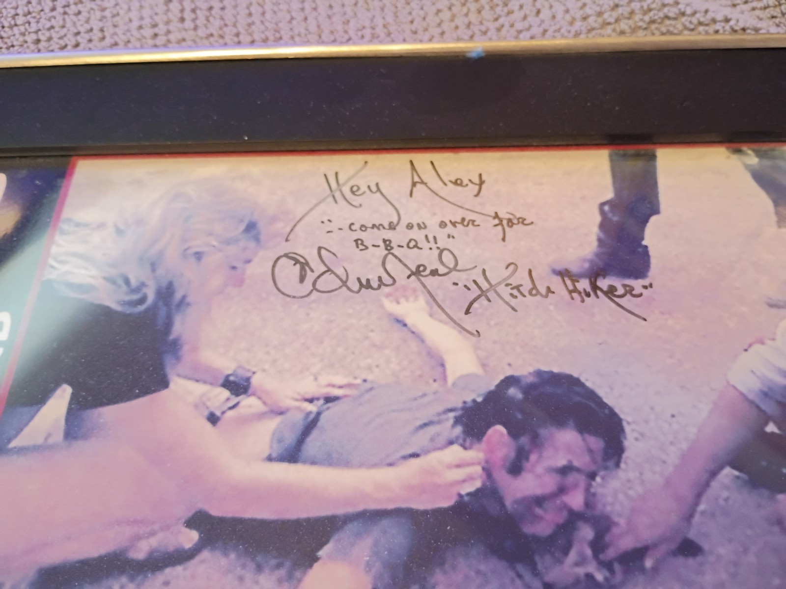 The Texas Chainsaw Massacre Signed By Edwin Neal (Hitch Hiker) 1974