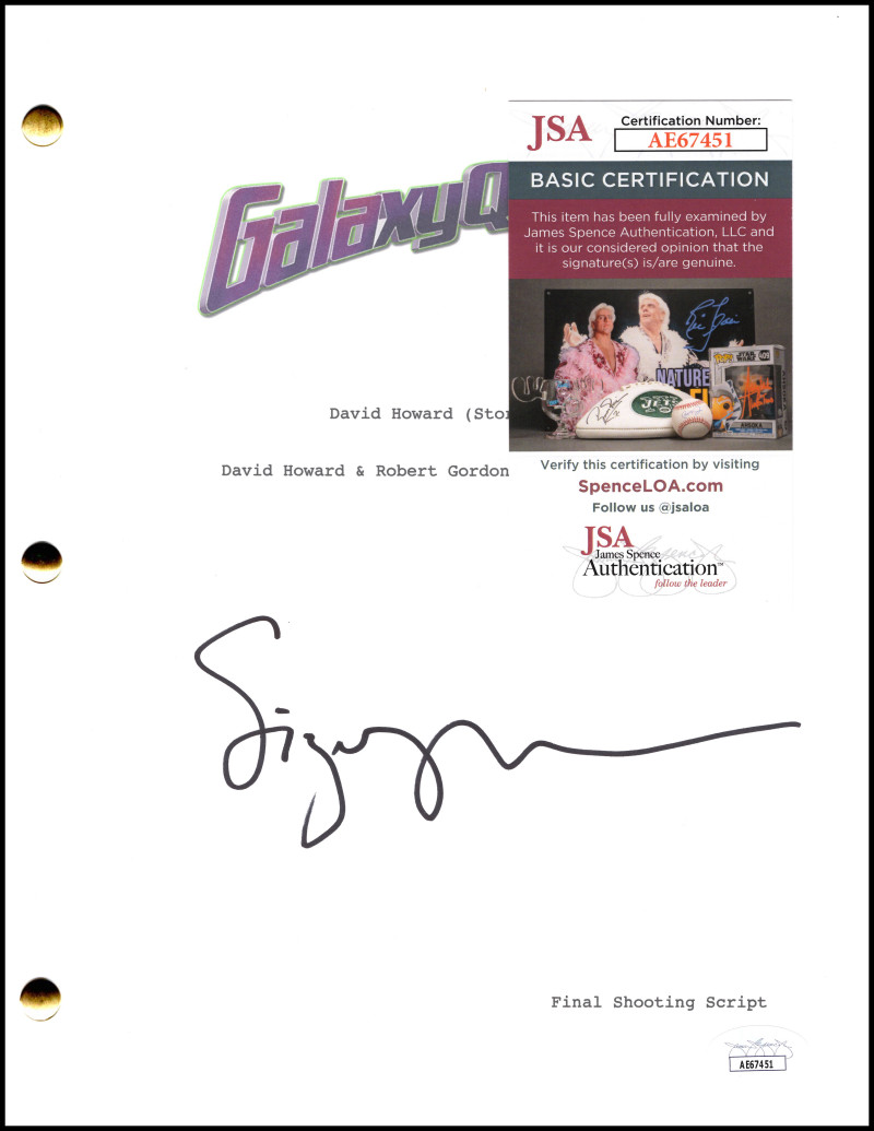 Sigourney Weaver Signed Autograph Galaxy Quest Full Script Screenplay w/ JSA COA