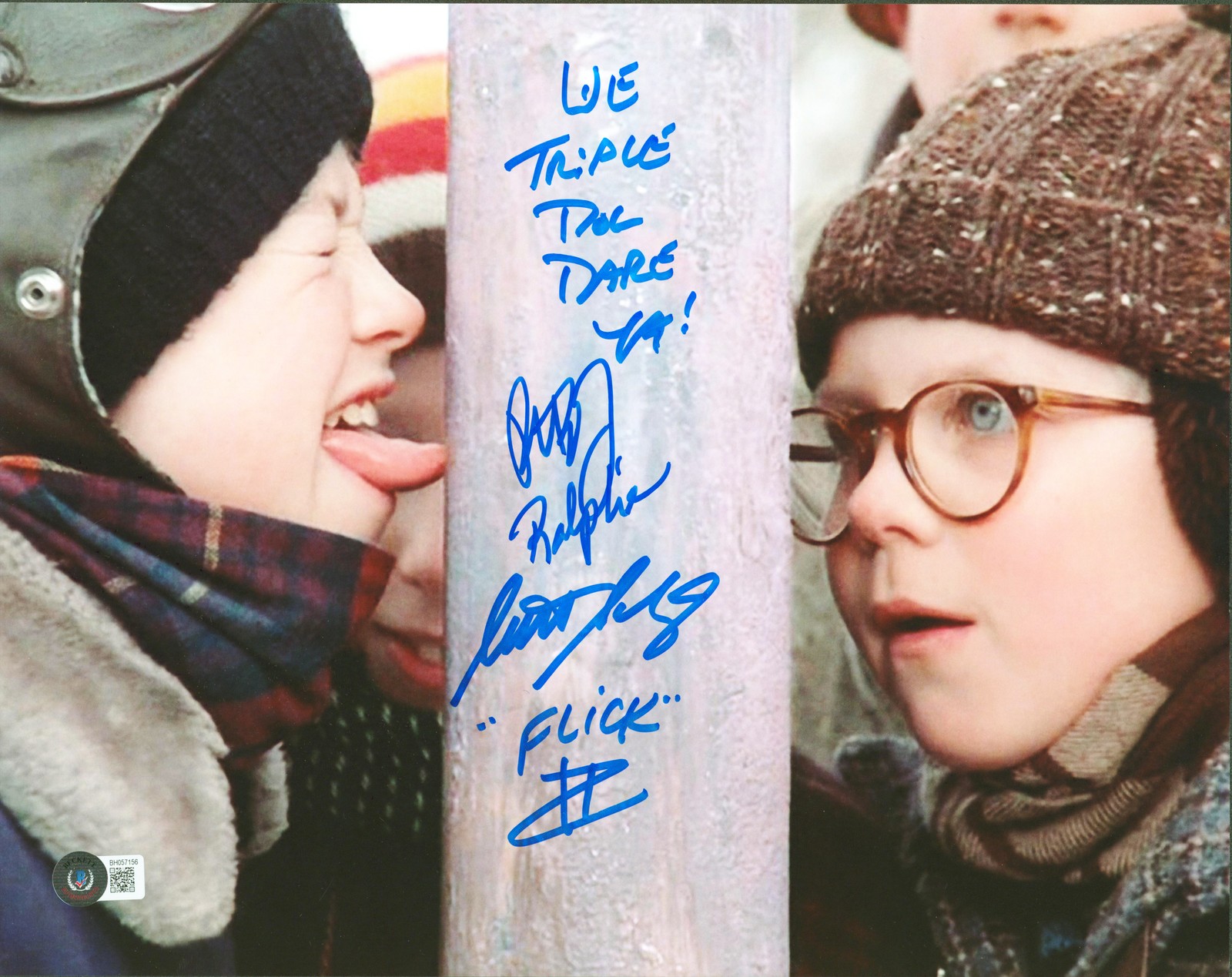 Peter Billingsley & Scott Schwartz A Christmas Story Signed 11×14 Photo BAS