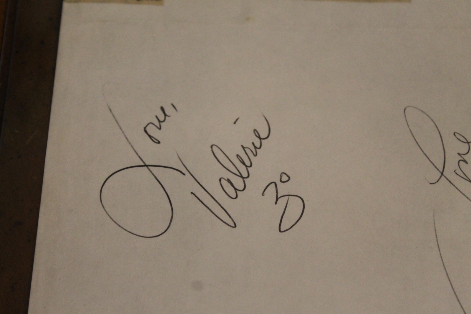 Autographed Scrap Paper Collage ~ The Three Degrees ~ (Helen, Valerie, & Cindy)