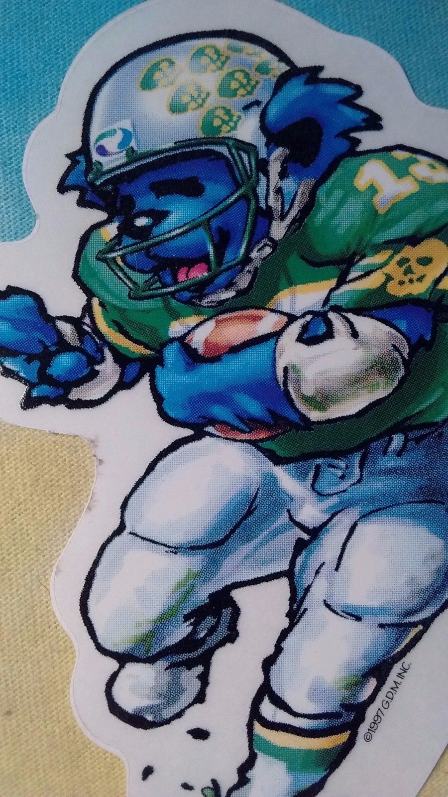 Vintage Grateful Dead Dancing Bear Playing Football Window Sticker