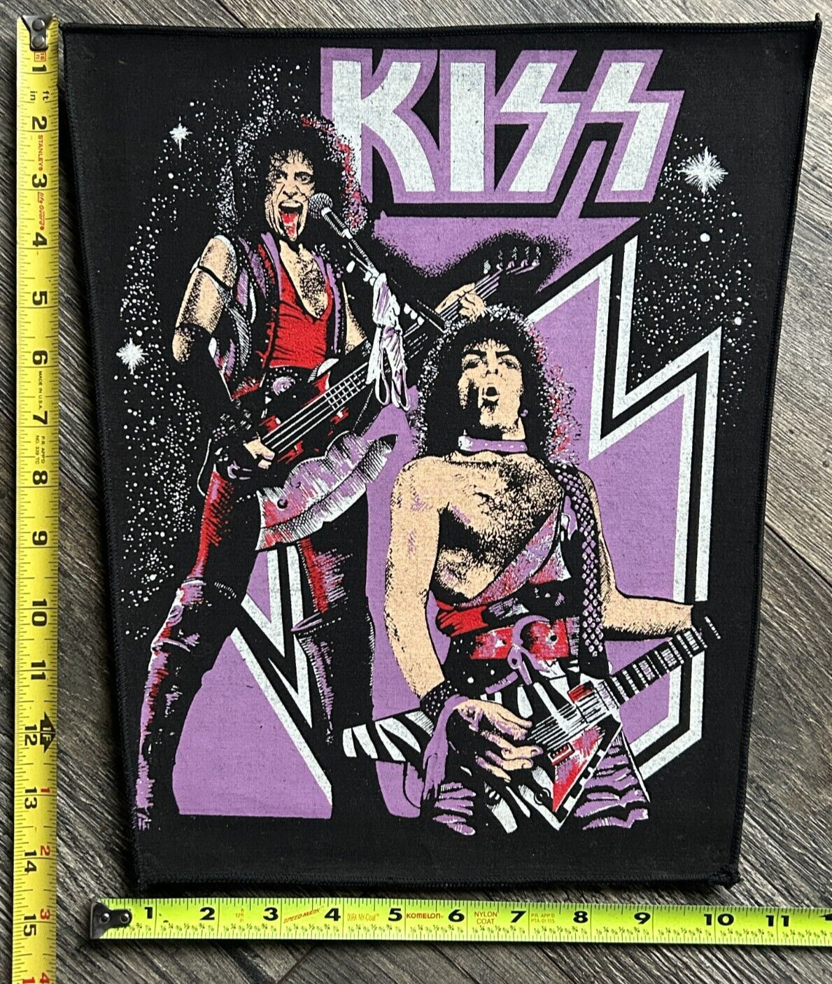 KISS BACK PATCH Lick It Up Concert Tour Gene Paul 12.5×14.25 UNUSED Vintage Kiss