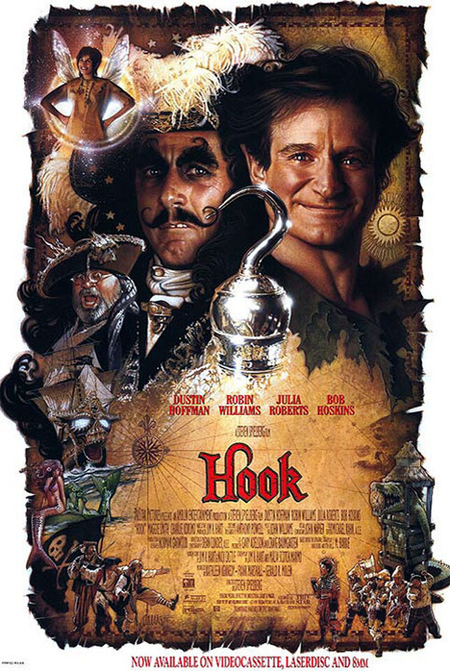 Hook (1991) Video Poster, Original, SS, Unused, NM, Rolled