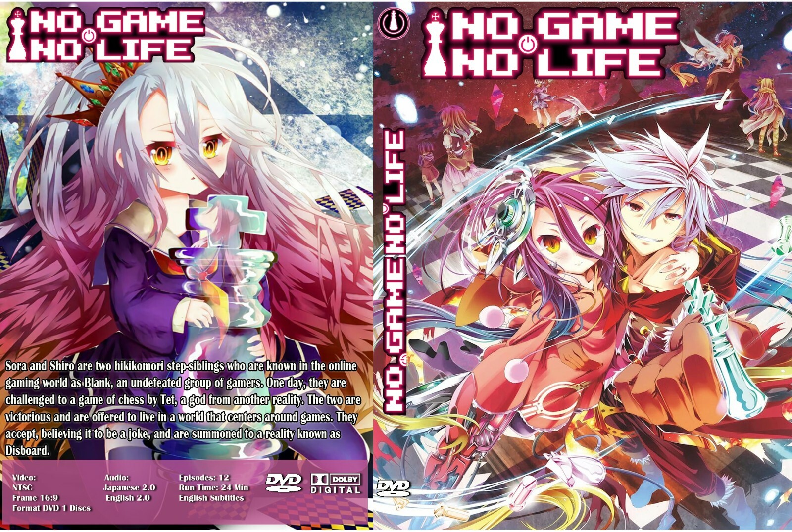 No Game No Life Anime Complete Series+Movie Zero Dual Audio English/Japanese