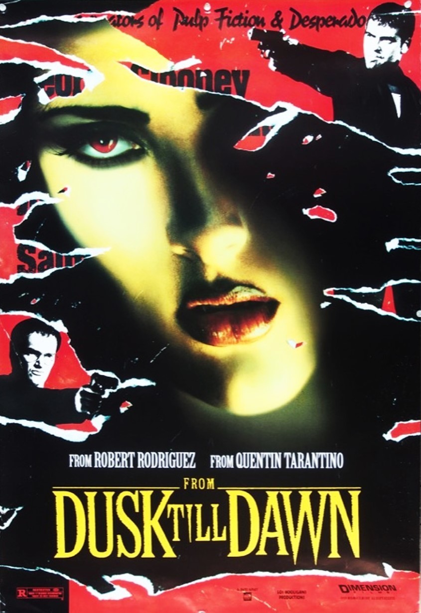 1996 DUSK TIL DAWN MOVIE POSTER ALTERNATE VERSION WALL ART RE-PRINT SIZE 11X17IN