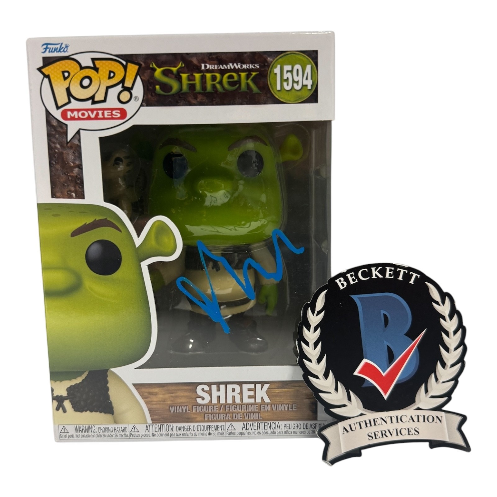 Mike Myers Signed Autograph Shrek Funko Pop 1594 Beckett BAS