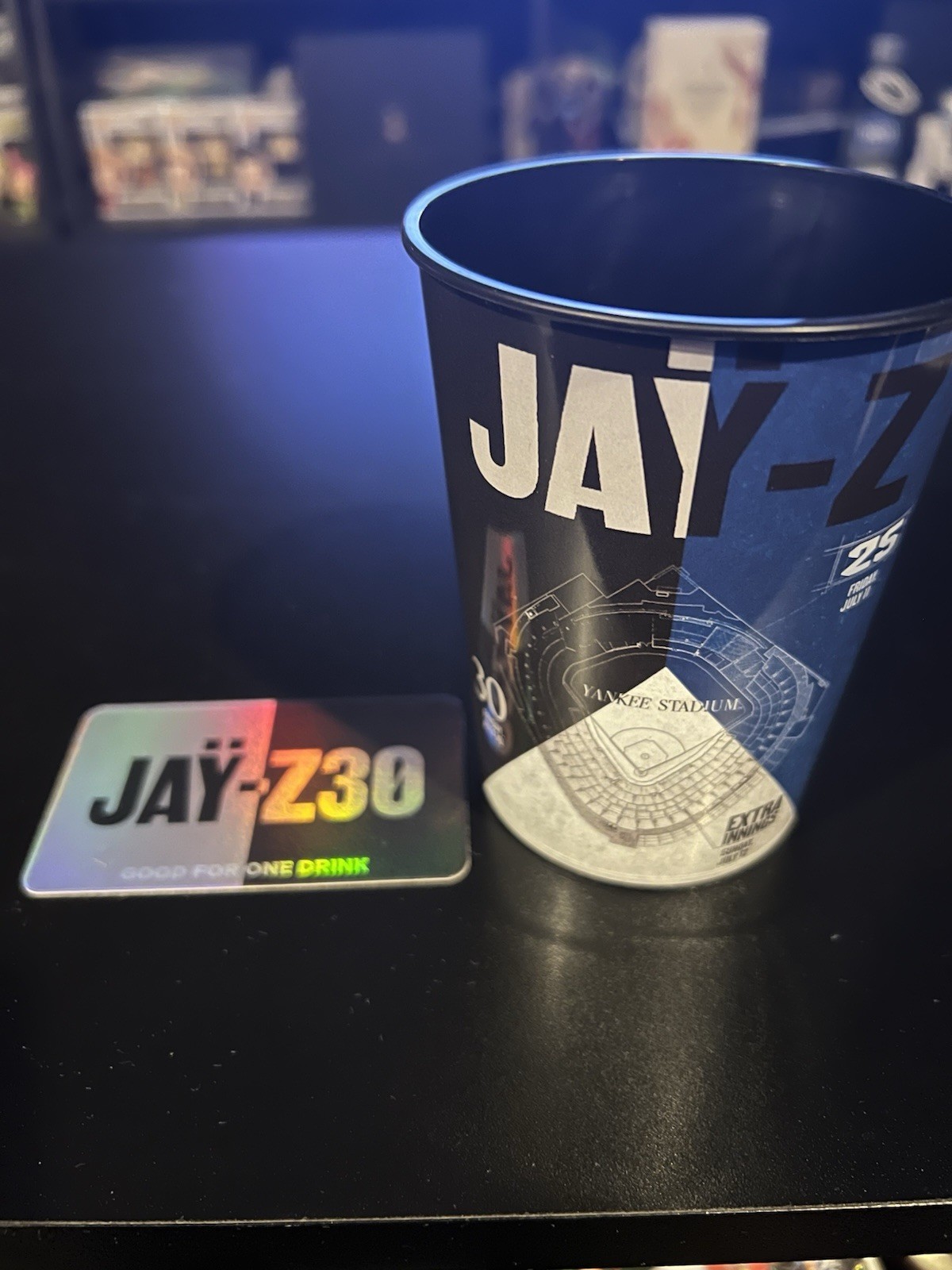 Jay-Z Concert Cup From Yankee Stadium UNUSED AND JAY-Z30 Drink Card Set
