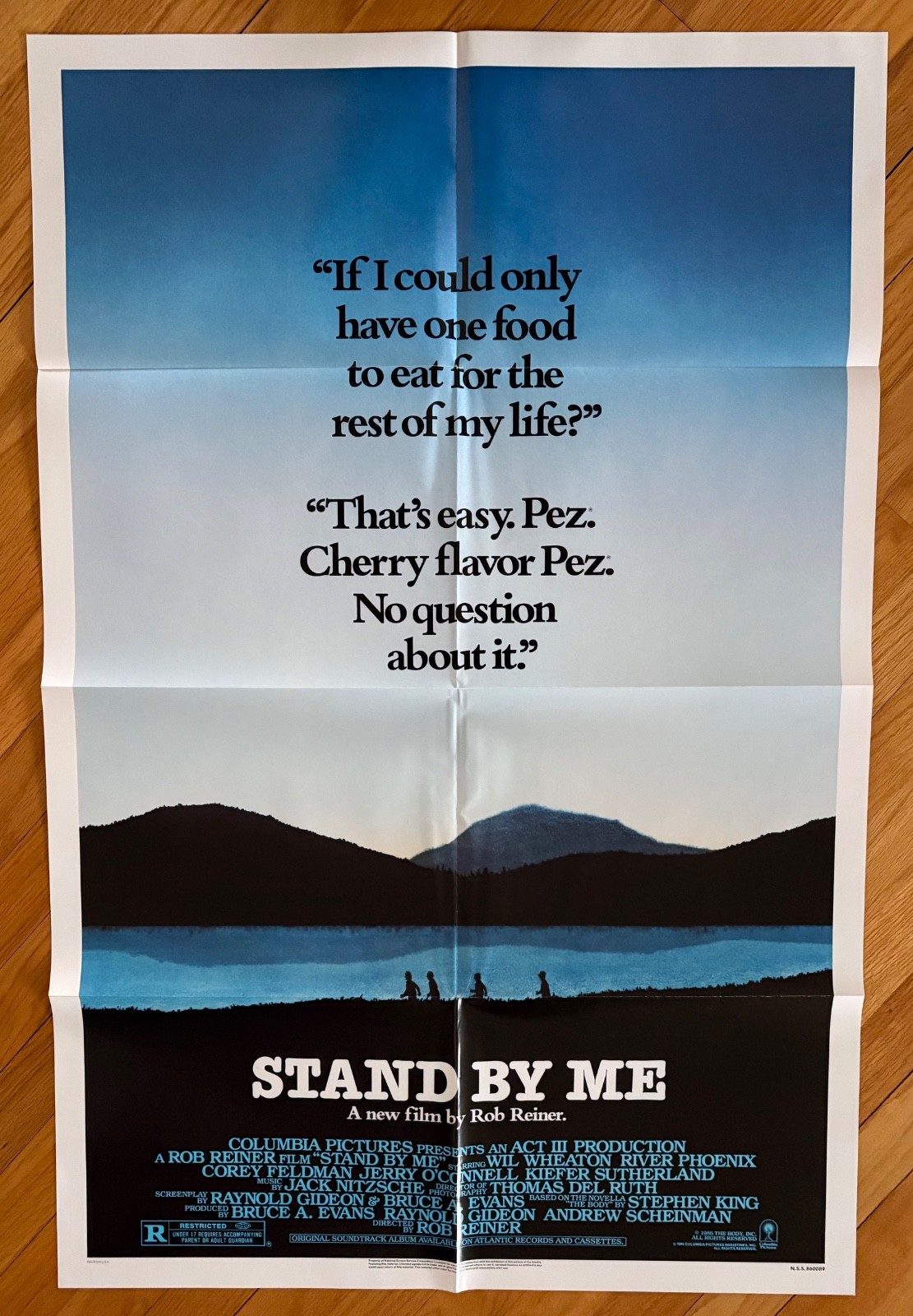 Stand By Me Original U.S. One-Sheet Movie Poster Rob Reiner 1986 New and Unused