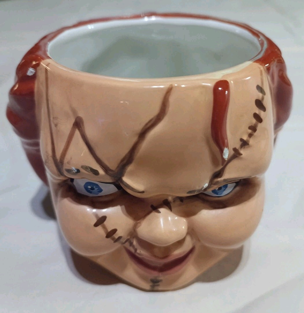 Chucky 3D Ceramic Mug 20 oz Silver Buffalo Universal Studios Horror Collectible
