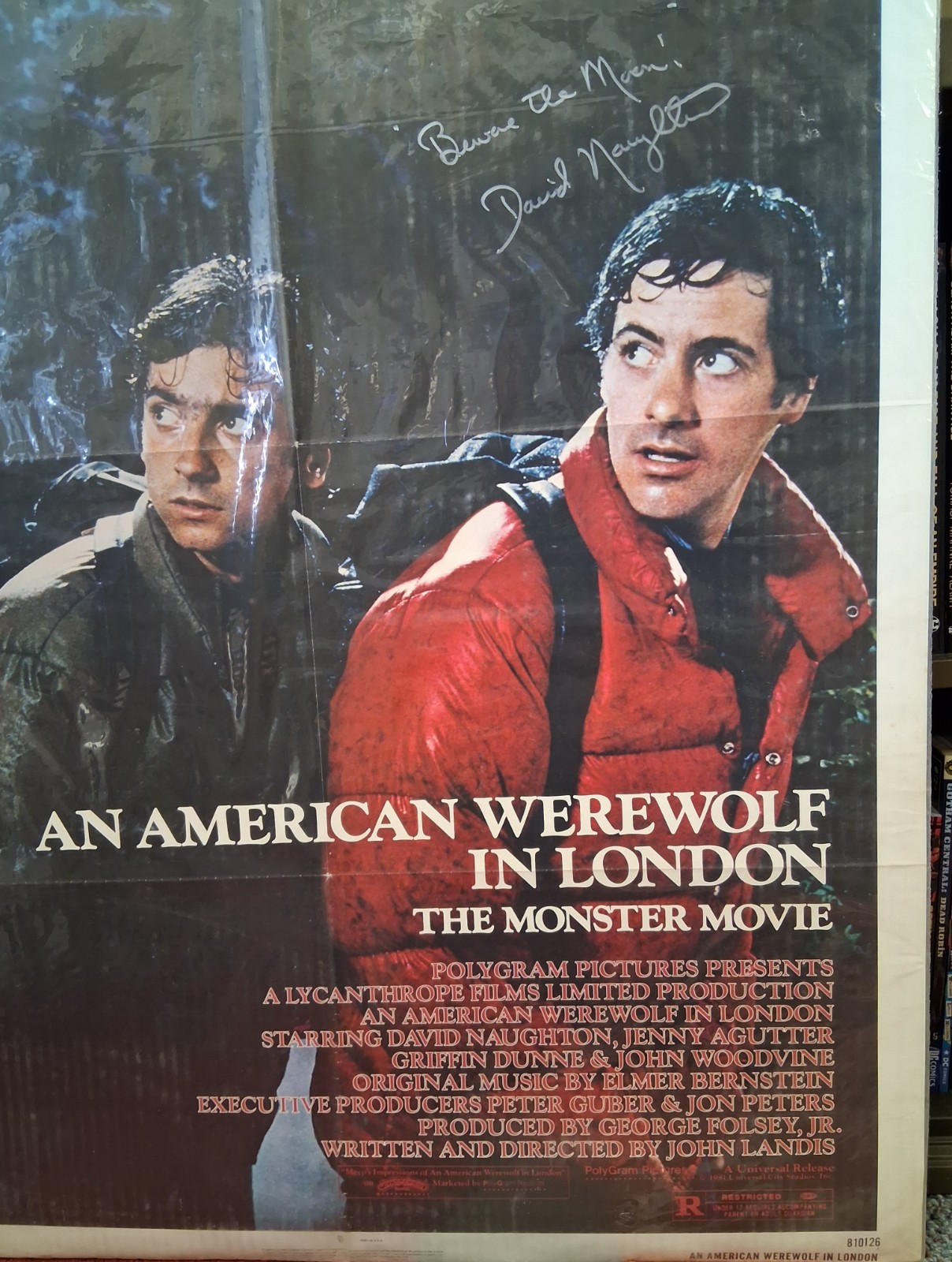 SIGNED ORIGINAL An American Werewolf In London 27×41 Promotional Movie Poster