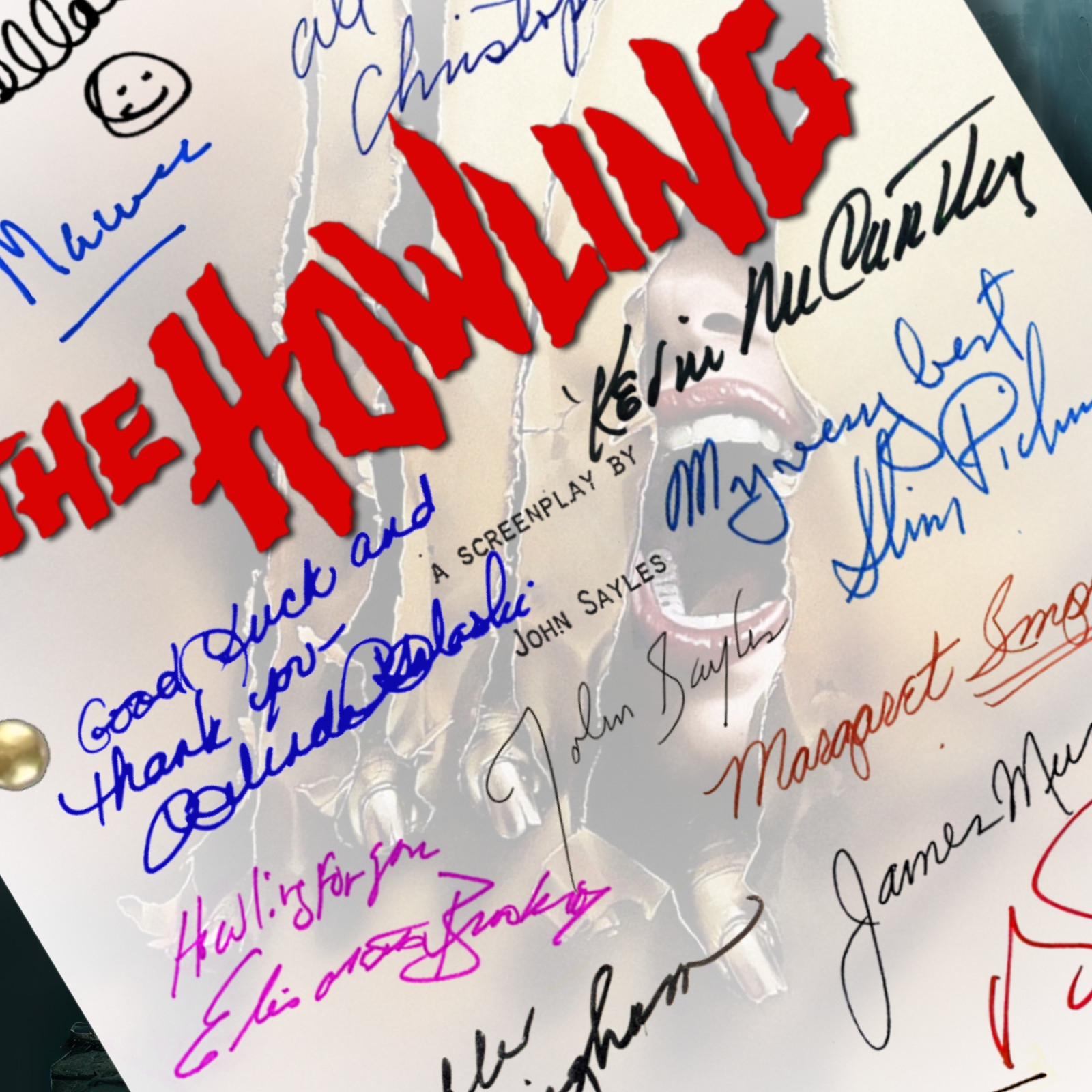 The Howling Script Signed Autograph Reprints |Horror Halloween Werewolf