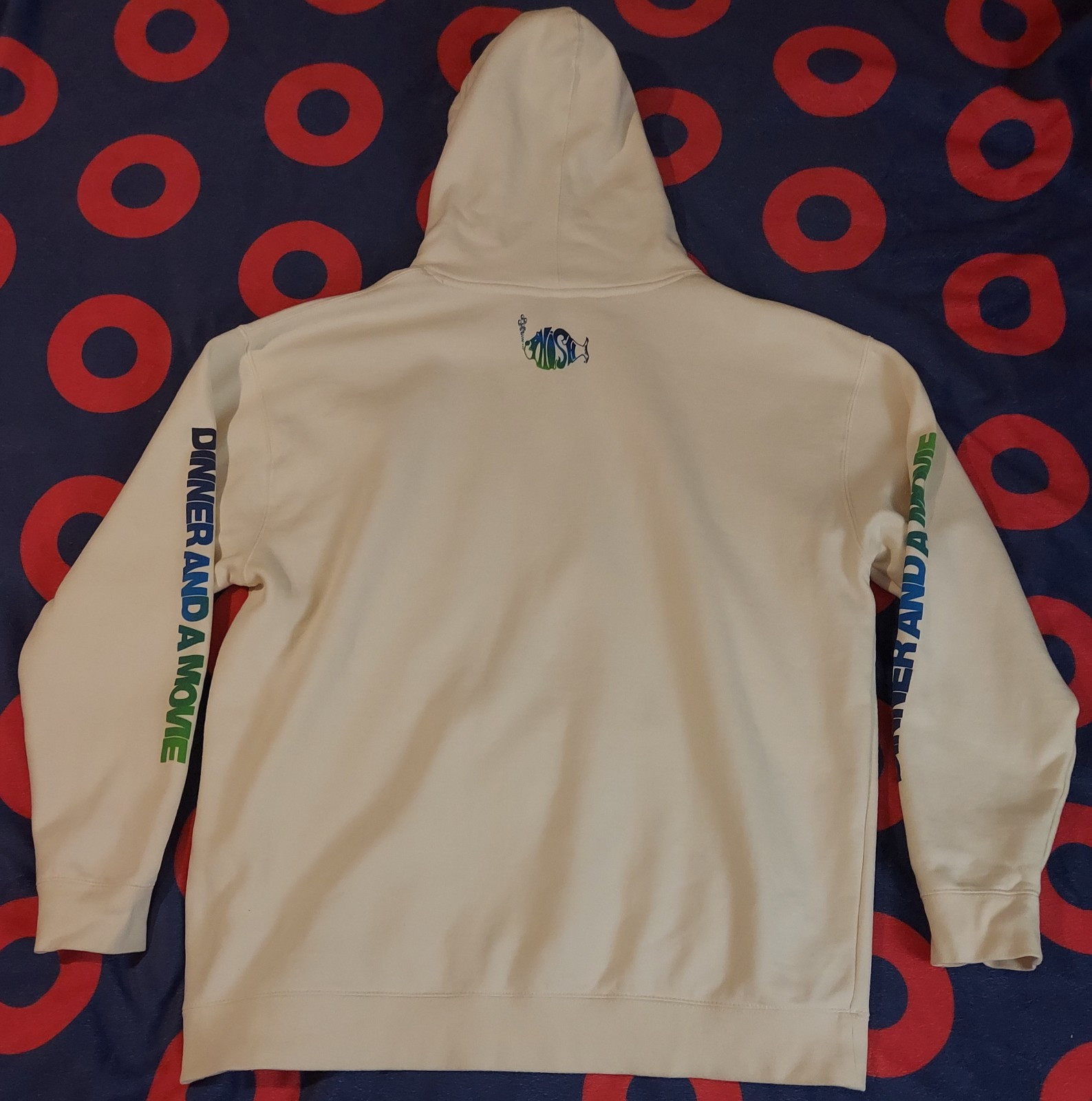 PHISH Jim Pollock Hoodie Dinner And A Movie 2020 Bone/White colorway. *RARE*