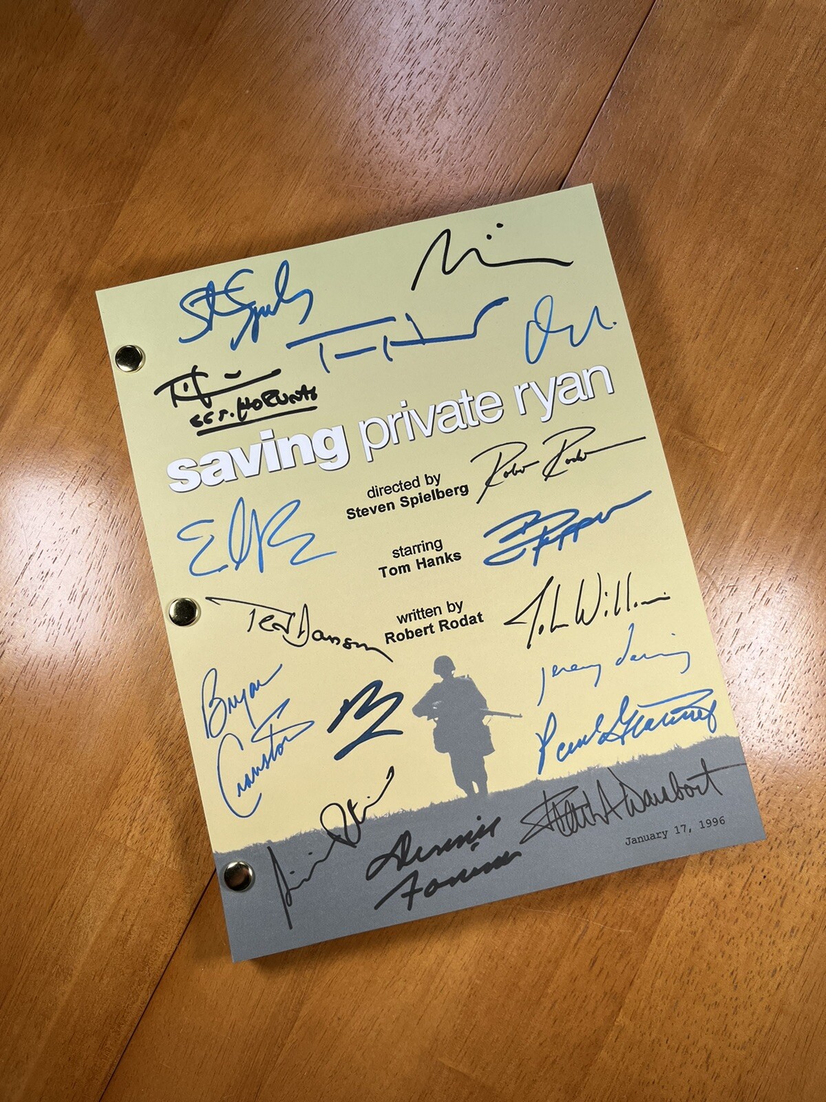 Saving Private Ryan Script Signed – Autograph Reprints – 116 Pages