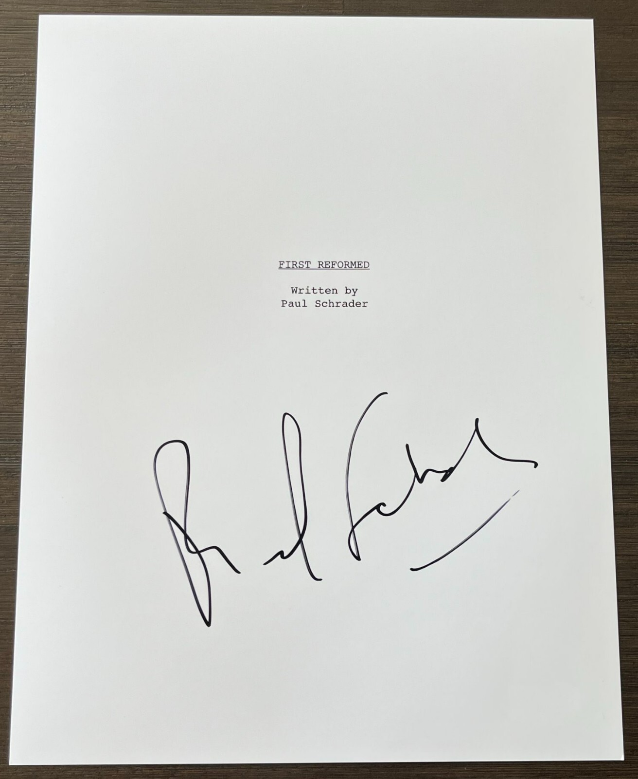 PAUL SCHRADER SIGNED AUTOGRAPH FIRST REFORMED SCRIPT w/EXACT PROOF & BECKETT COA