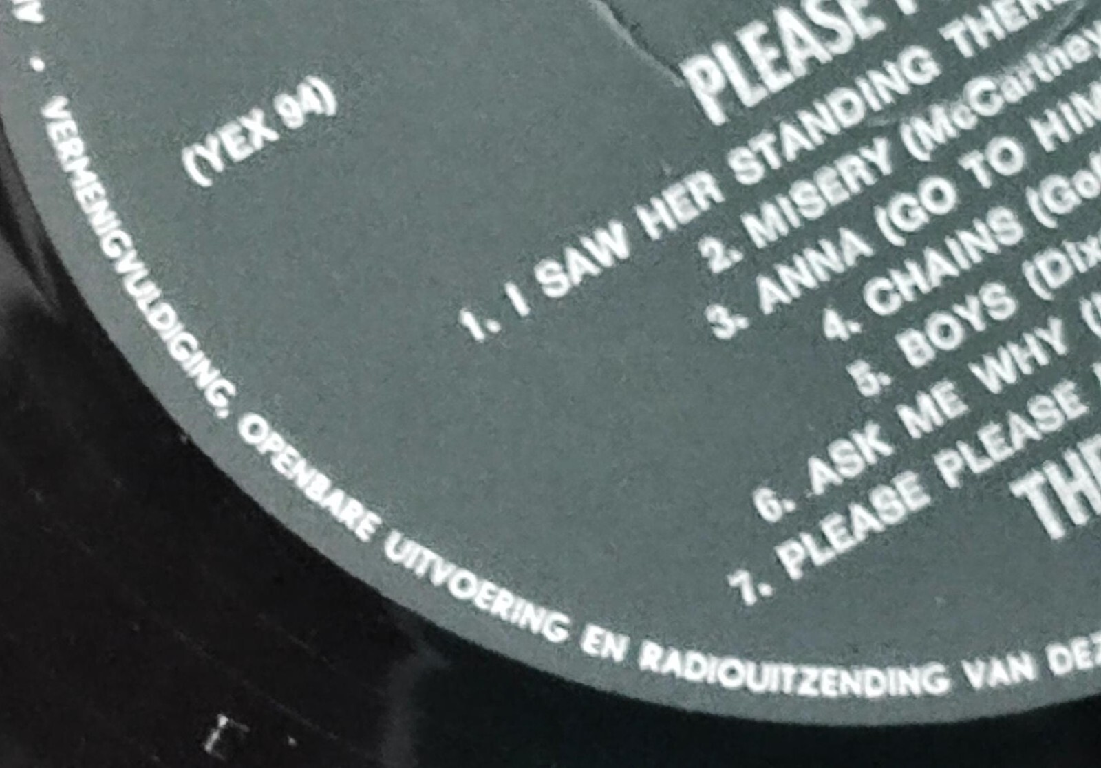 Original Mint 1963 Beatles Please Please Me 5th Dutch Pressing on Parlophone