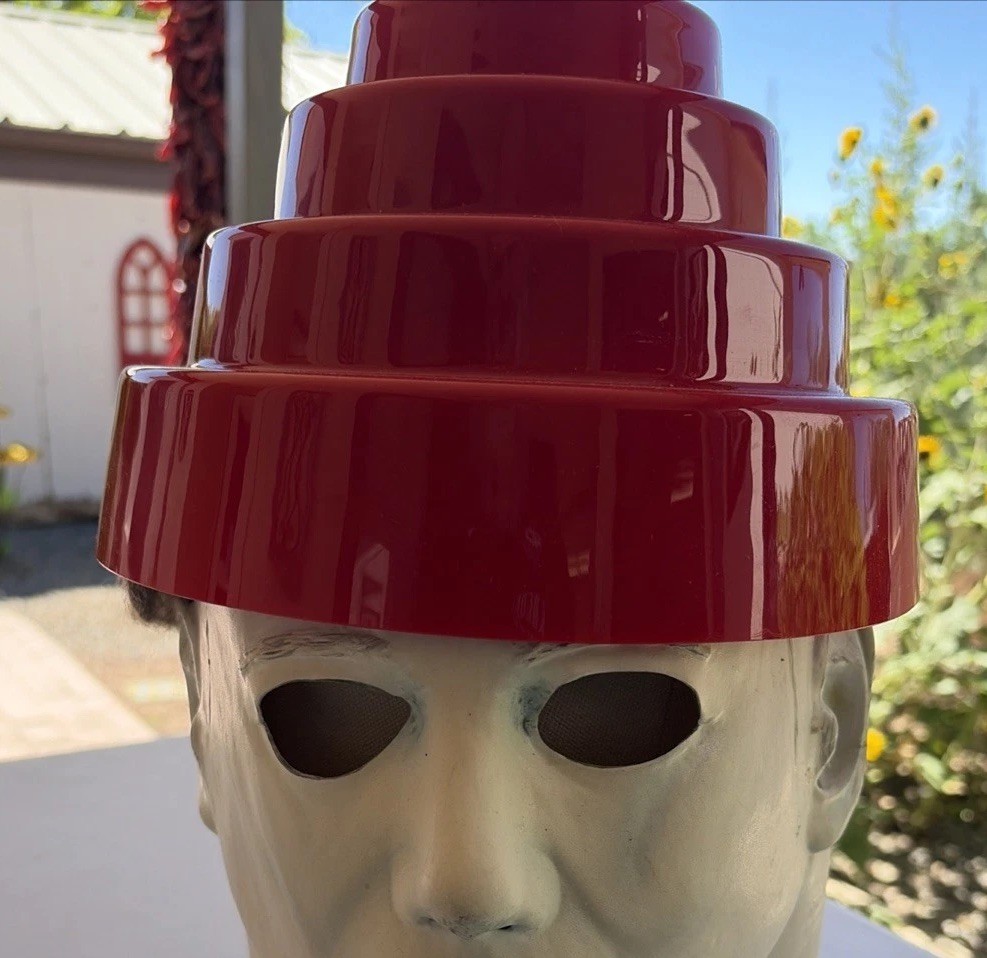 Devo Red Energy Power Dome Plastic Hat New Wave Whip It Good