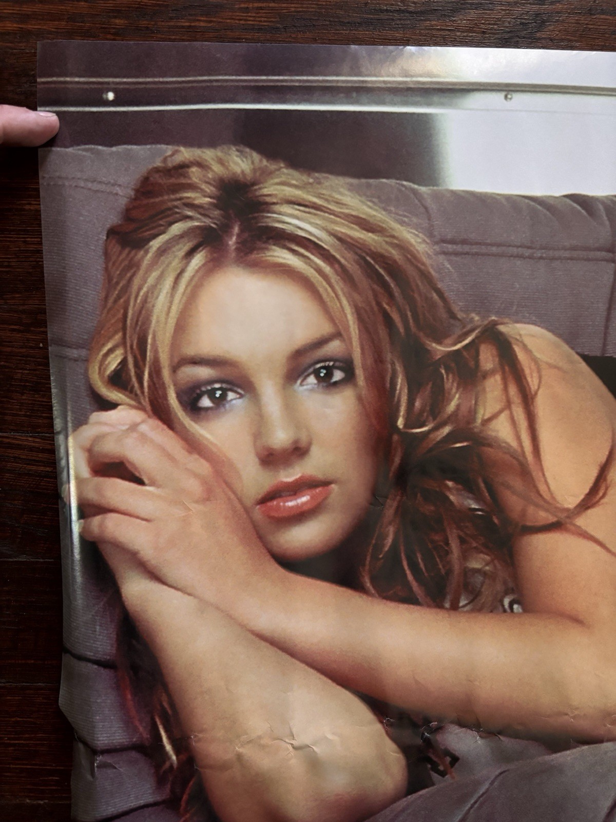 2001 Young Britney Spears Red Boots Poster-AS-IS-Funky 34×22.25”