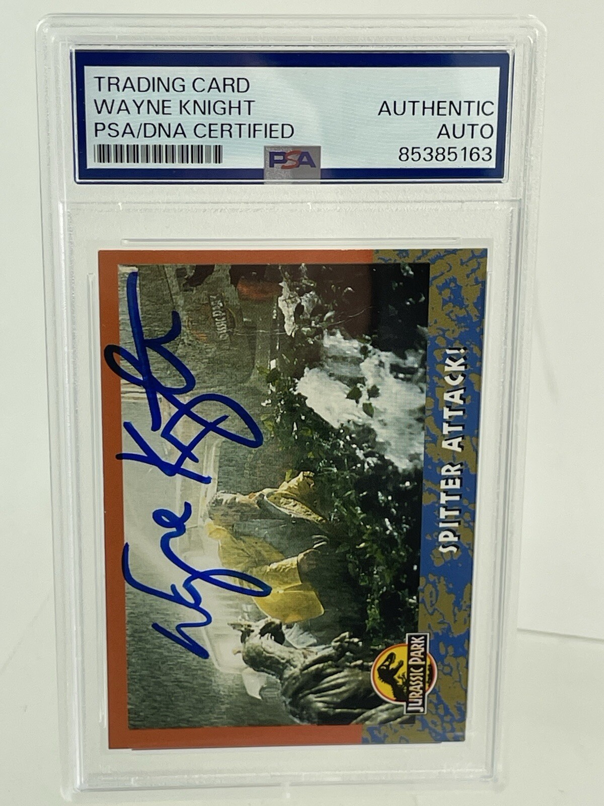 Wayne Knight Dennis Nedry Signed Jurassic Park Trading Card Slabbed PSA/DNA