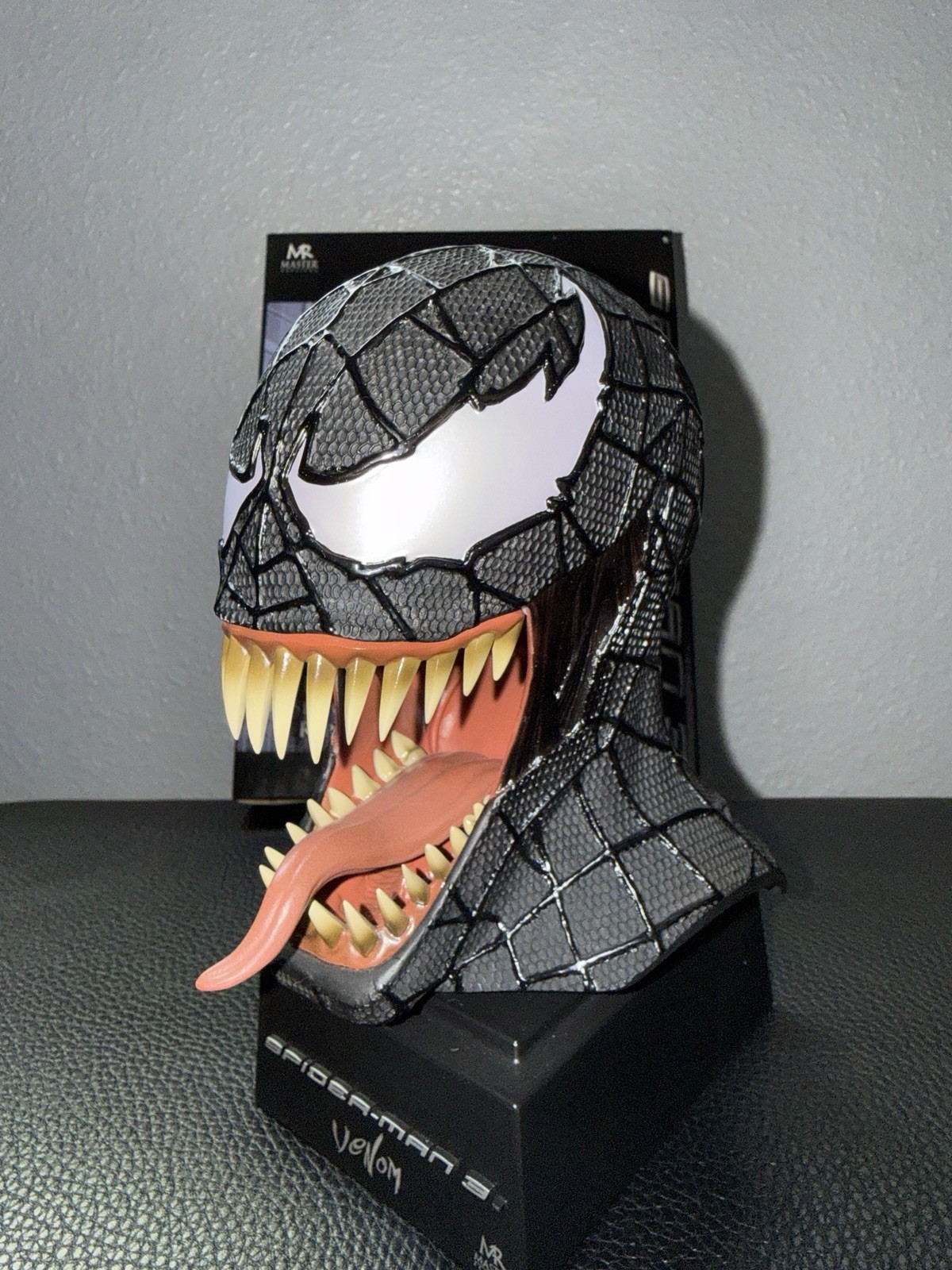 Master Replicas Spider-Man 3 Venom Mask Scaled Replica Display Bust w/ Stand Box