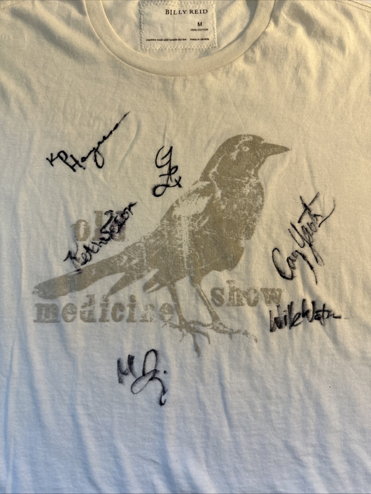Autographed Old Crow Medicine Show T-shirt And Plastic Bags