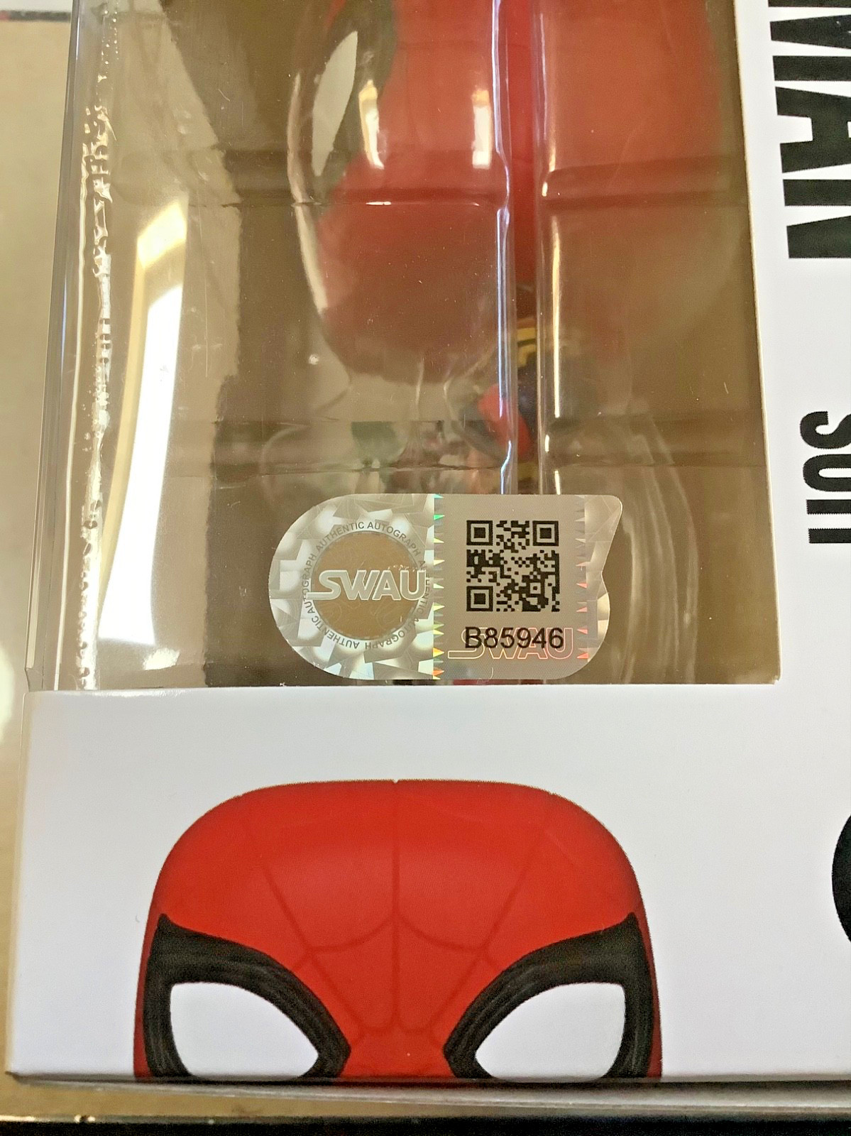 TOM HOLLAND SIGNED AUTOGRAPHED SPIDERMAN FUNKO POP COA SWAU PRIVATE SIGNING RARE