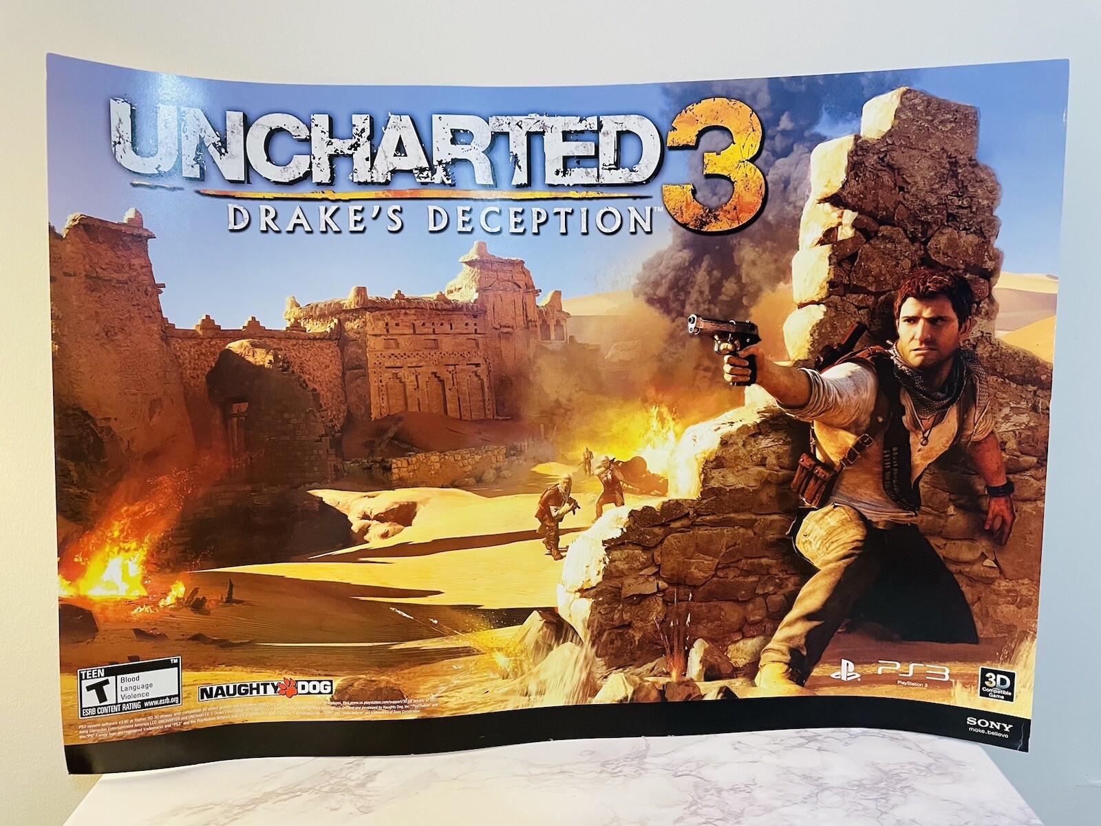 Uncharted 3 Drake’s Deception PS3 Promo Poster 14X20