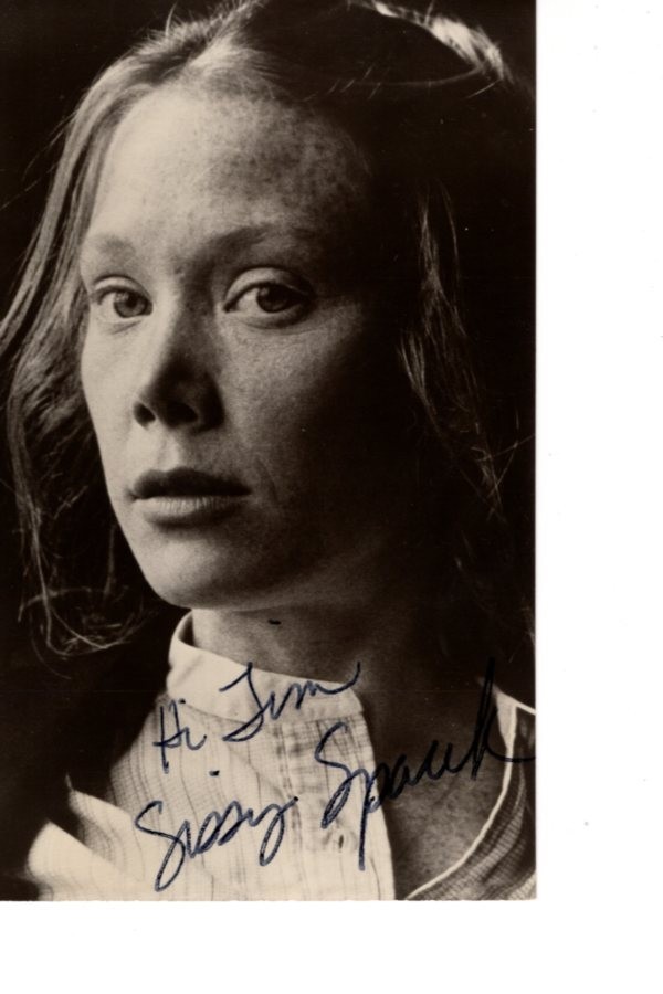 SISSY SPACEK Autographed Signed 3.5×5.5 Photograph – To Jim