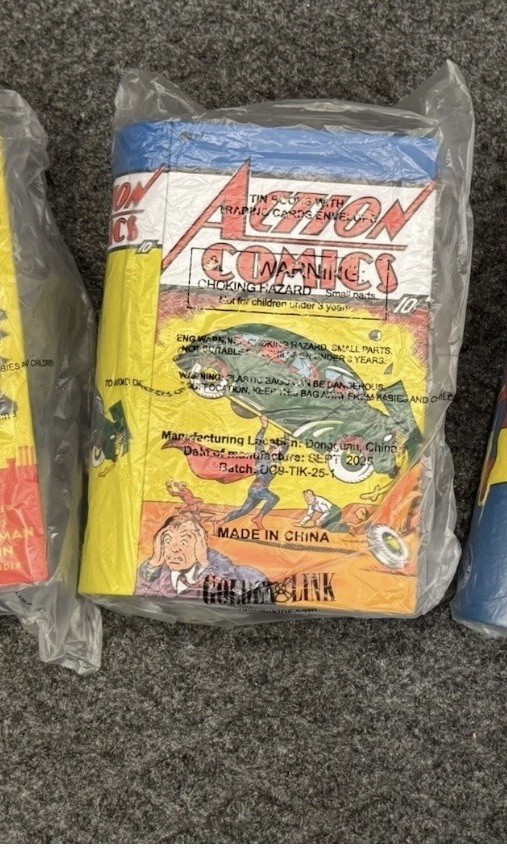 DC Action Comics Anniversary AMC Popcorn Bucket Tin New In Plastic Save 💥