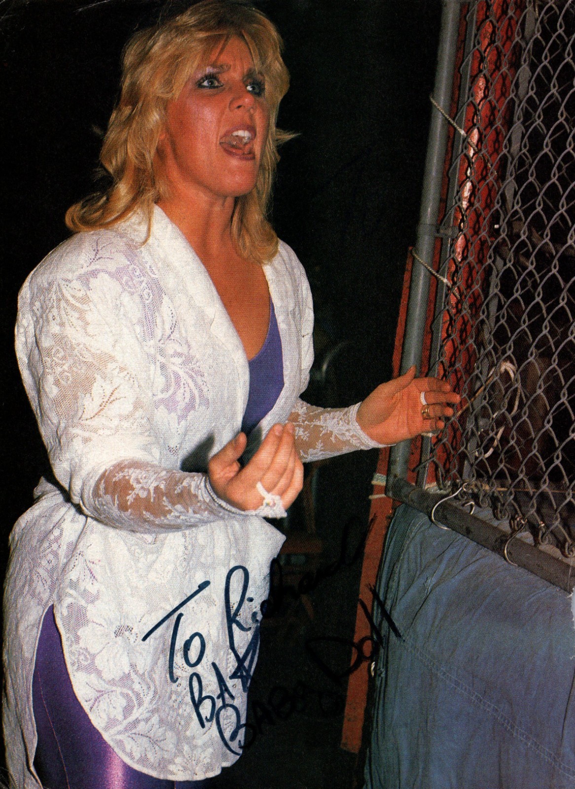 Baby doll (wcw) WRESTLER HAND SIGNED AUTOGRAPHED MAGAZINE PAGE
