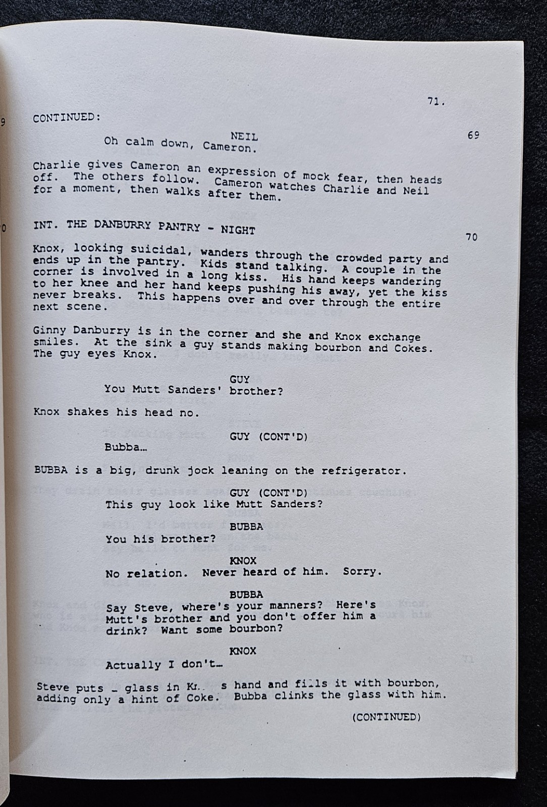 DEAD POETS SOCIETY Original 1988 Studio Film Script Revised Third Draft Schulman
