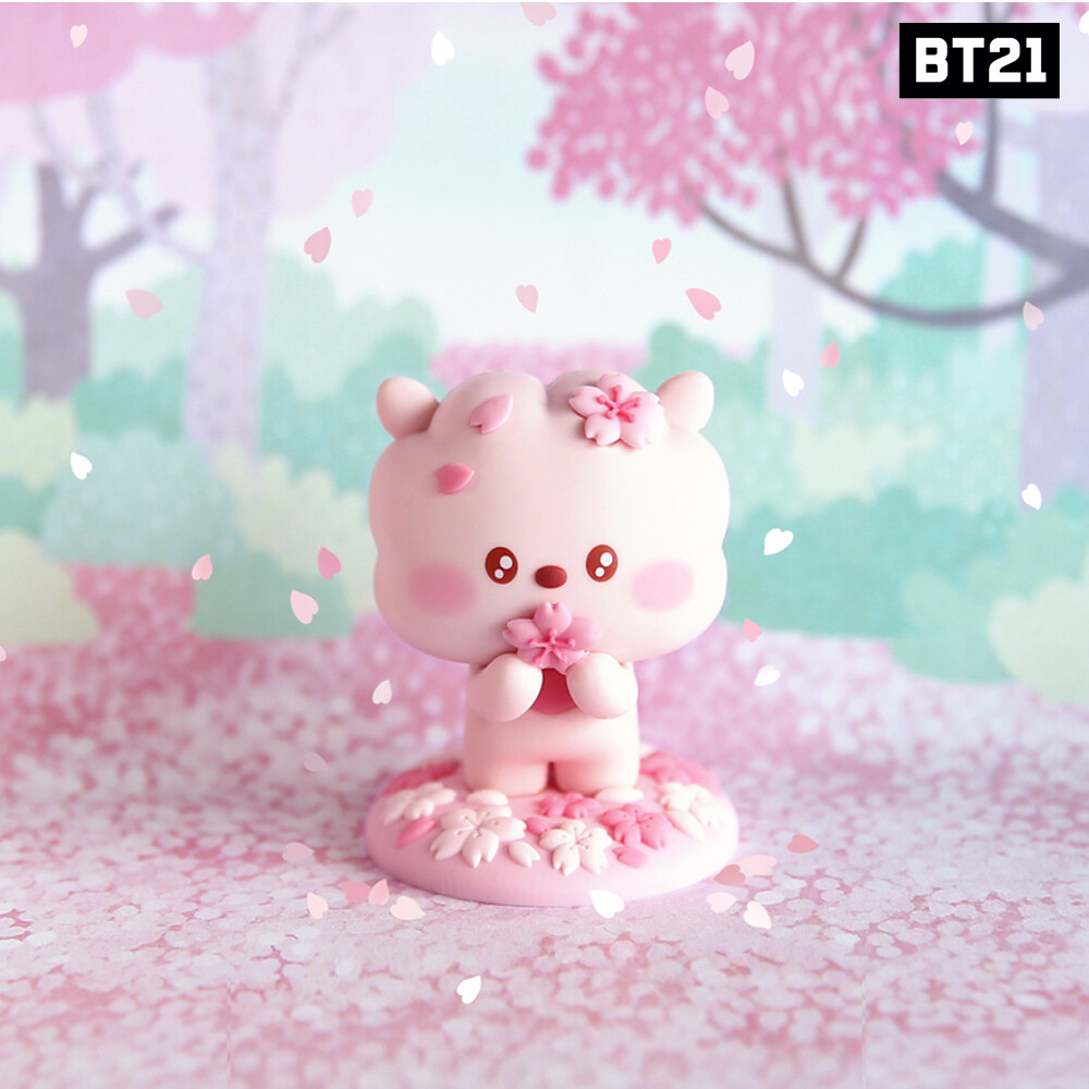 BTS BT21 Official Goods minini Figure Cherry Blossom Ver + Tracking Number